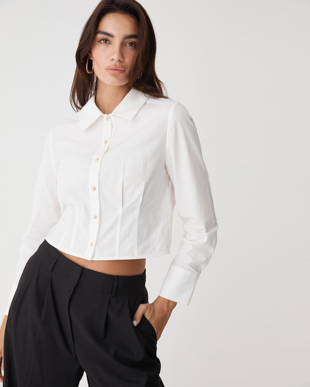 Gabby Pleated Hem Shirt