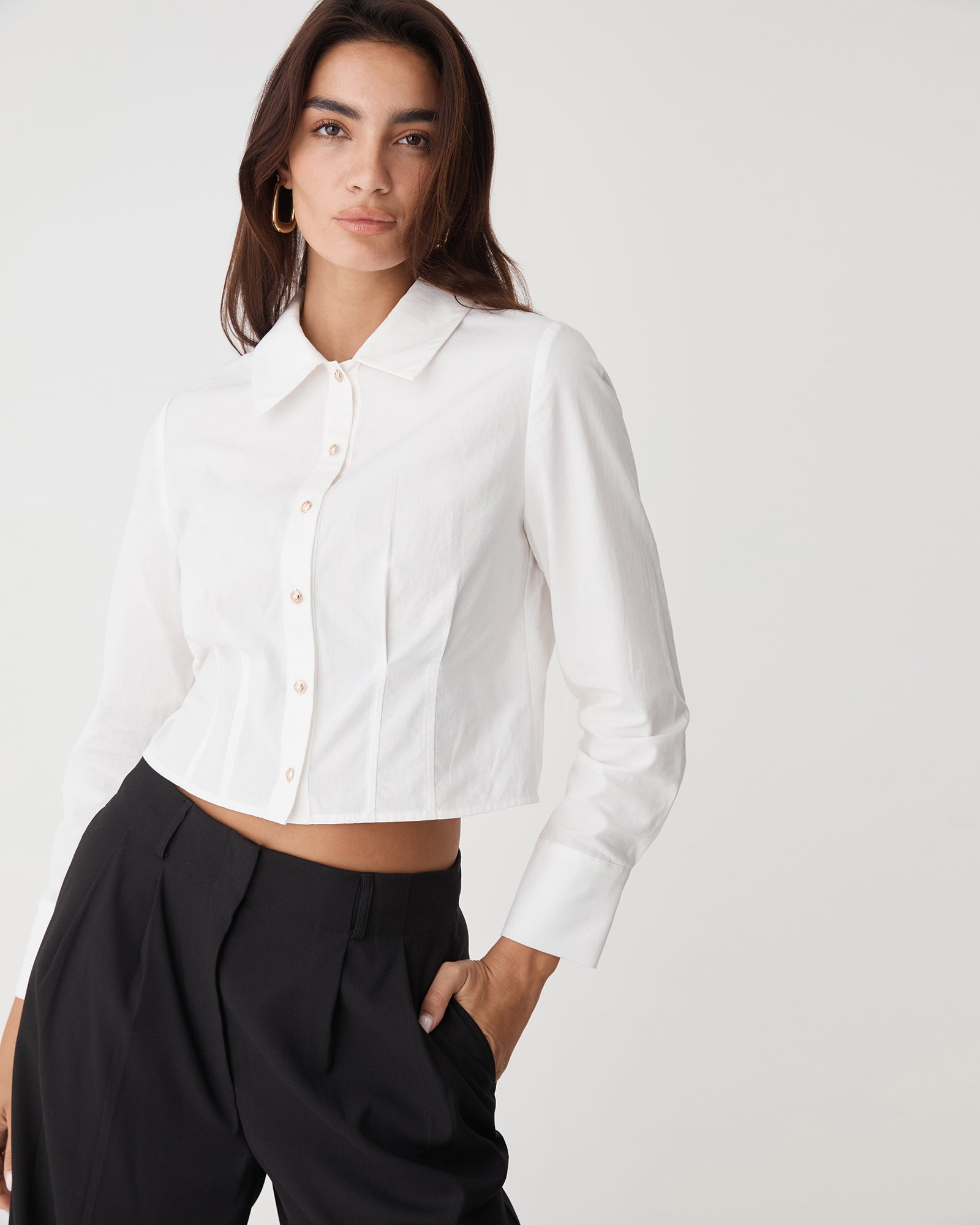 Gabby Pleated Hem Shirt
