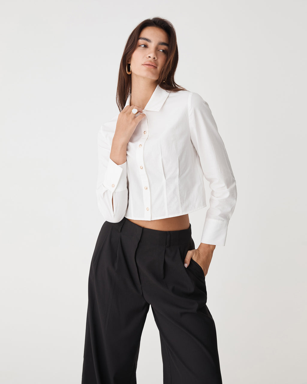 Gabby Pleated Hem Shirt