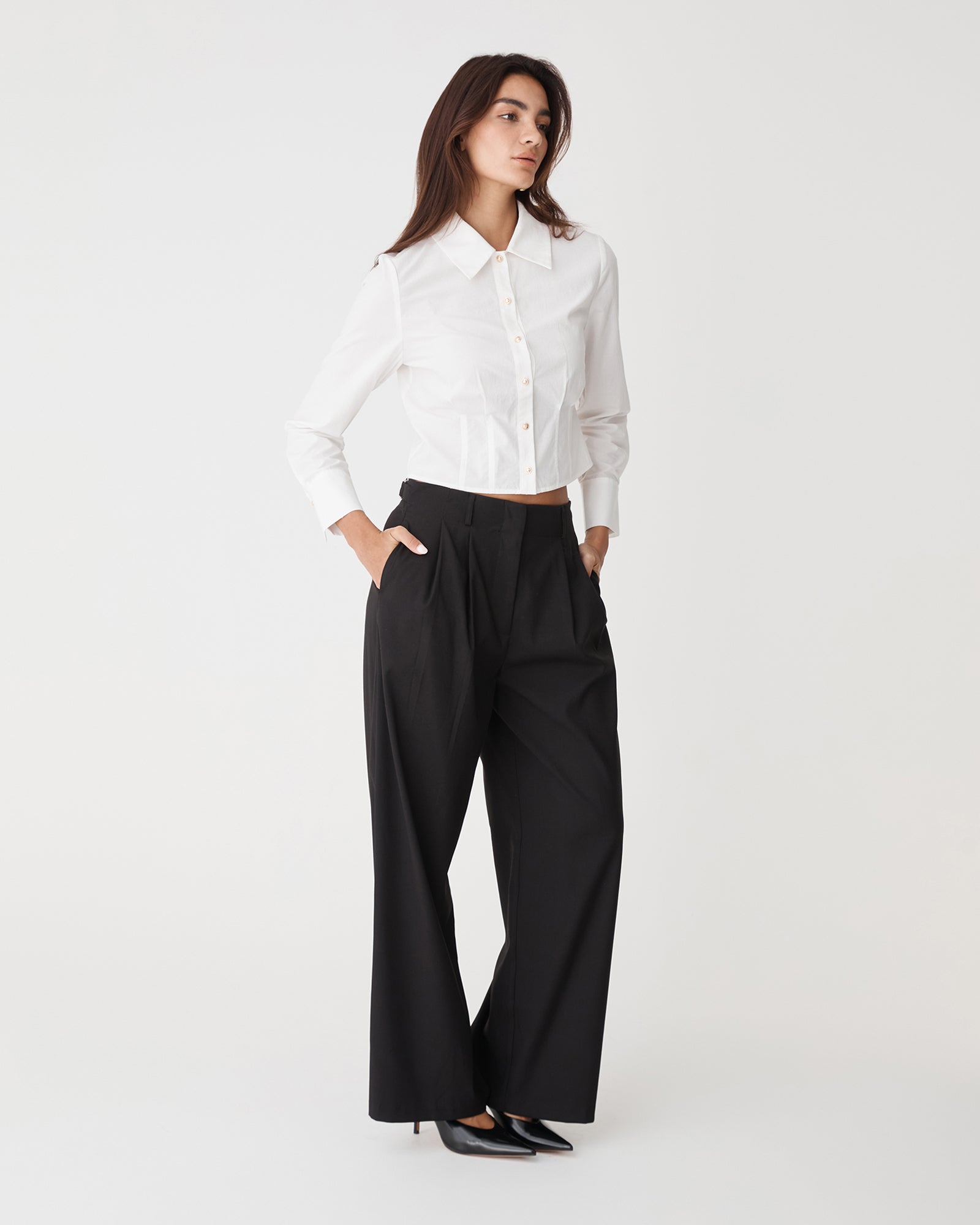 Gabby Pleated Hem Shirt