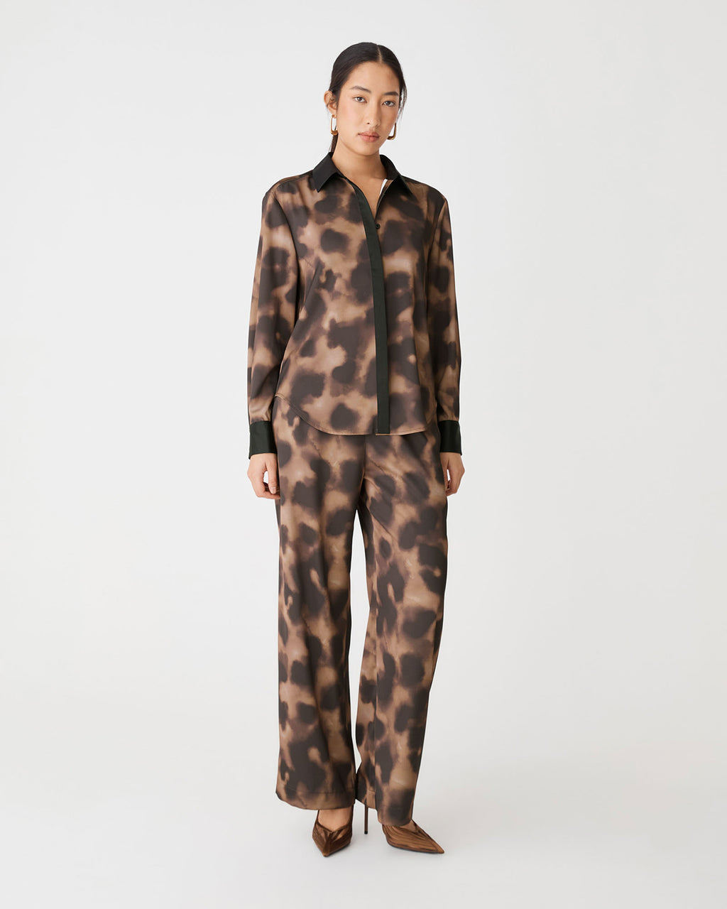 Savanna Printed Satin Shirt