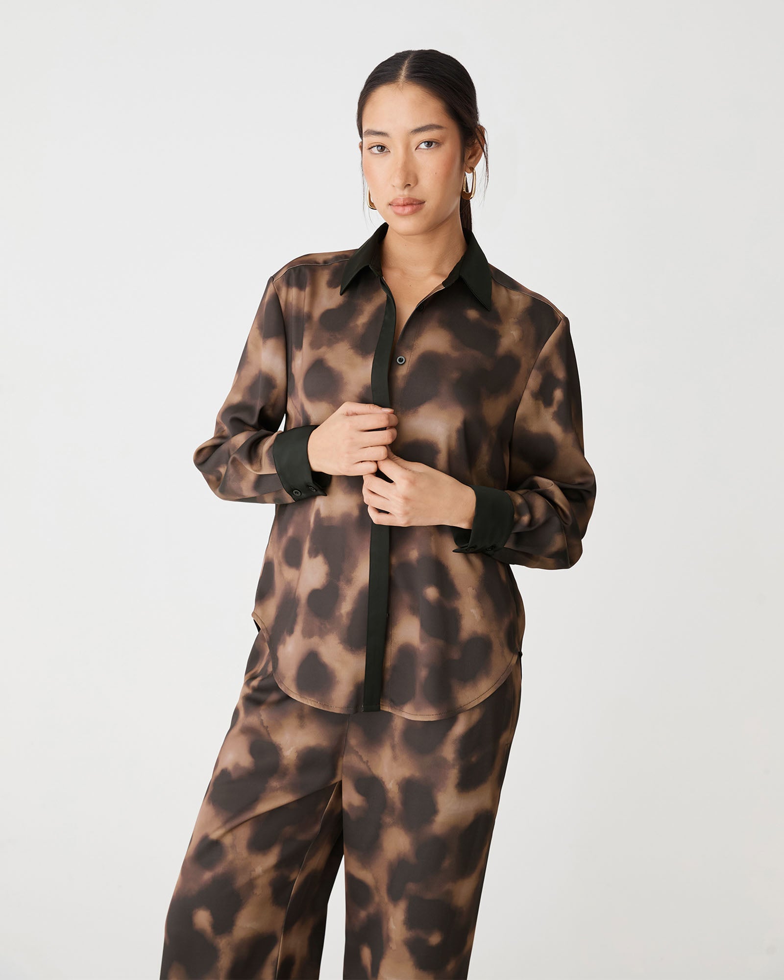 Savanna Printed Satin Shirt