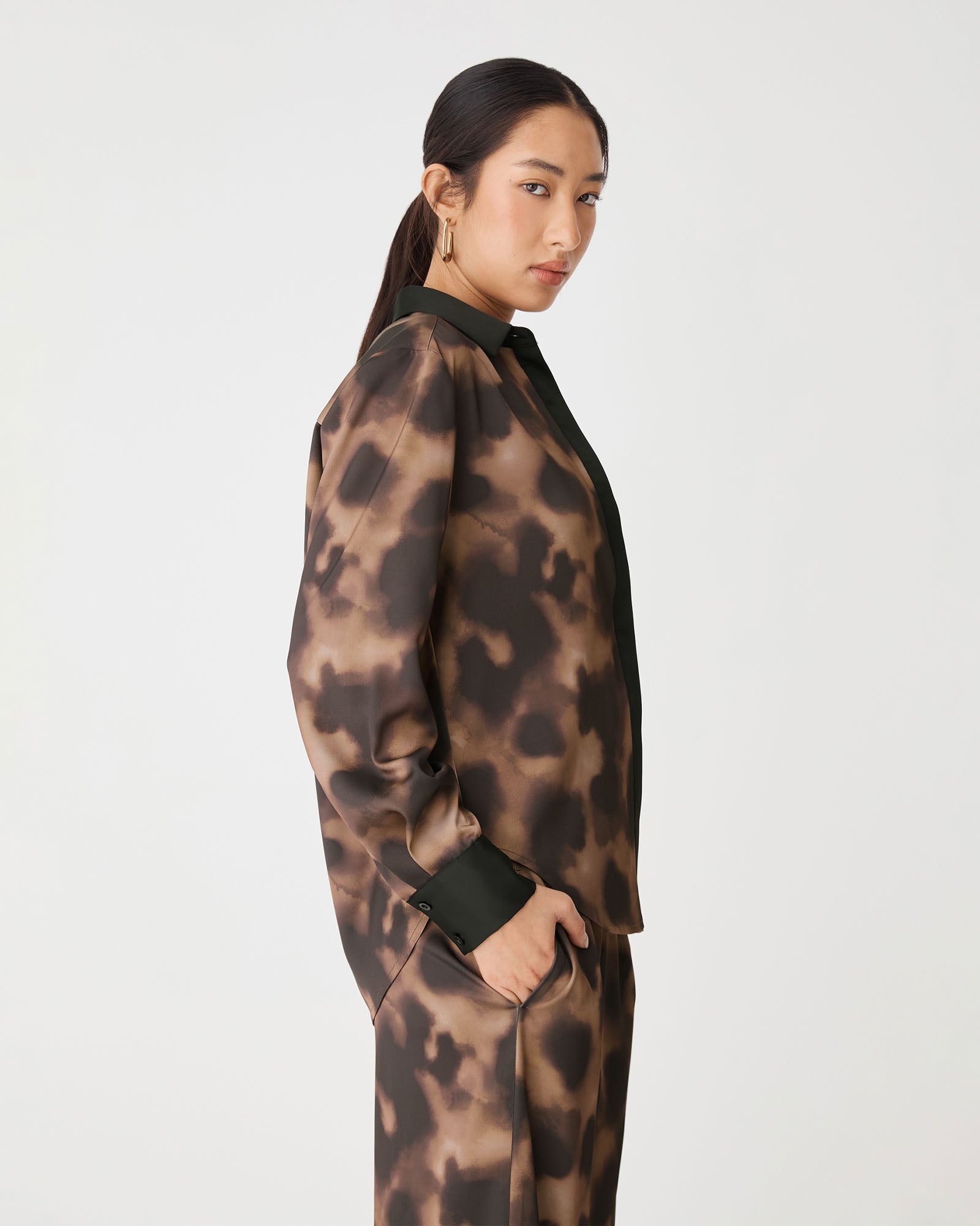 Savanna Printed Satin Shirt