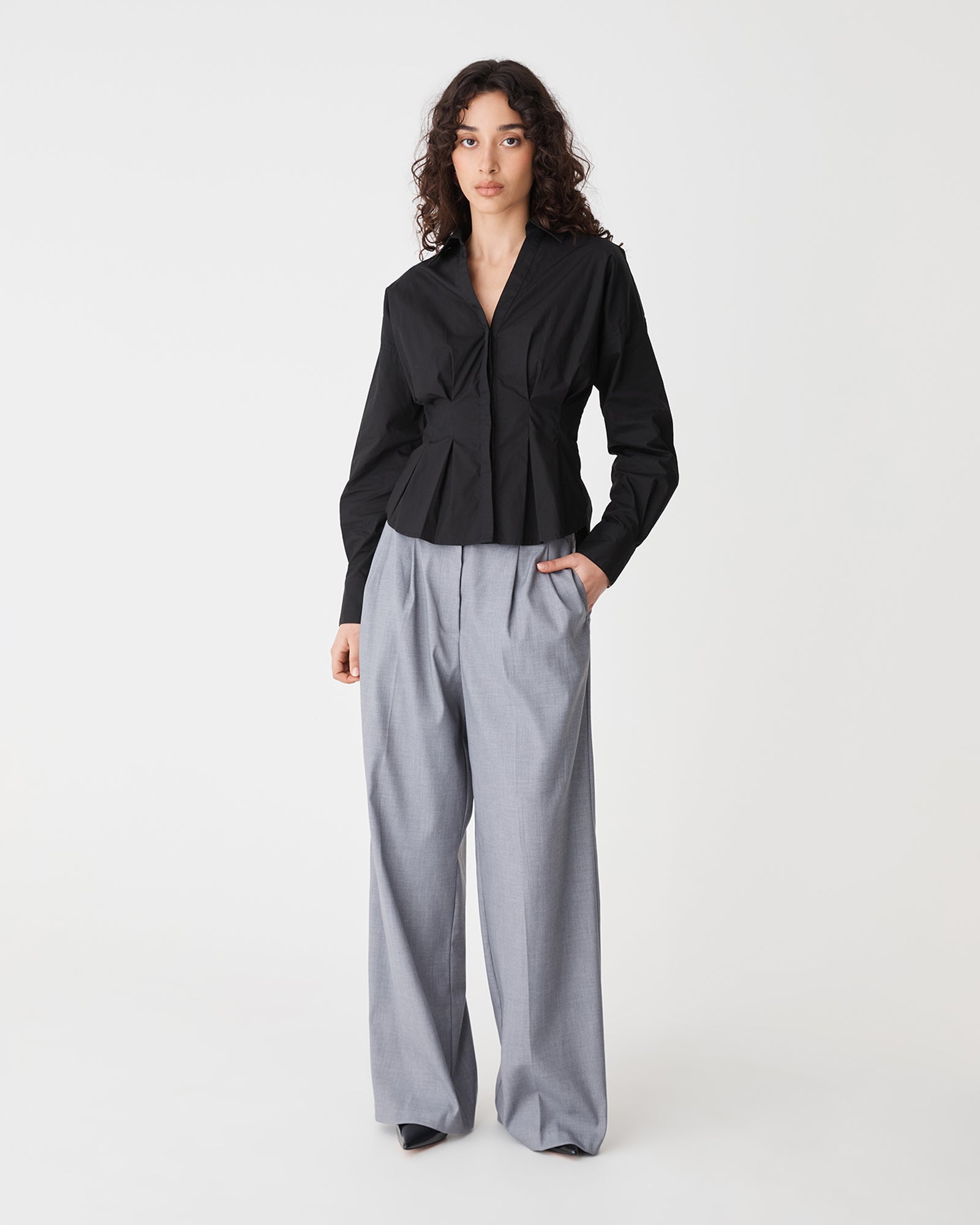 Billie Pleat Waist Shirt