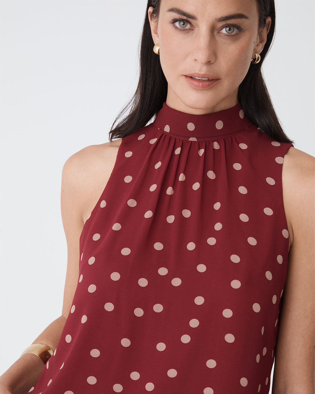 Lottie Printed Tie Neck Top
