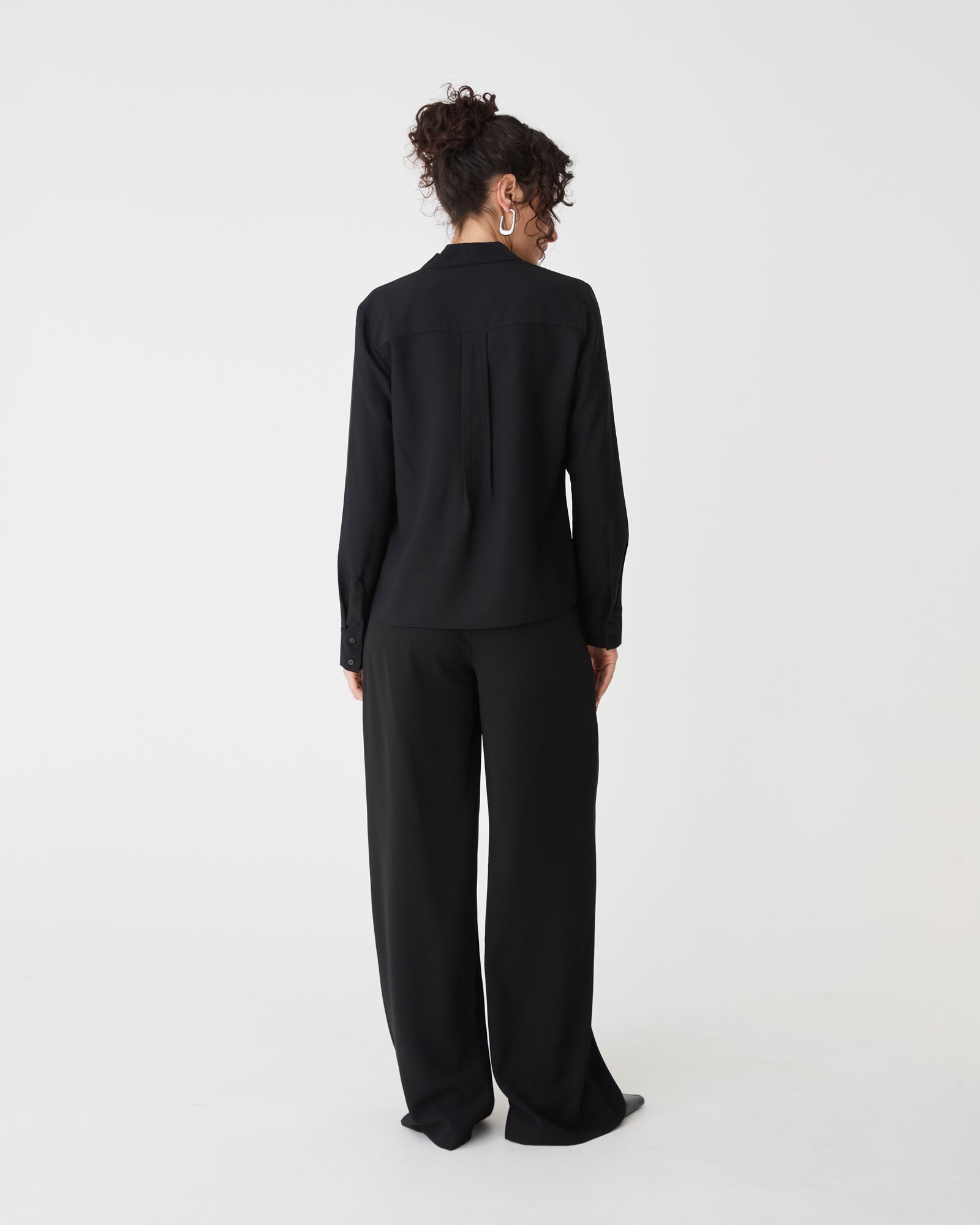 Claudia Pleat Neck Blouse