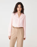 Claudia Pleat Neck Blouse