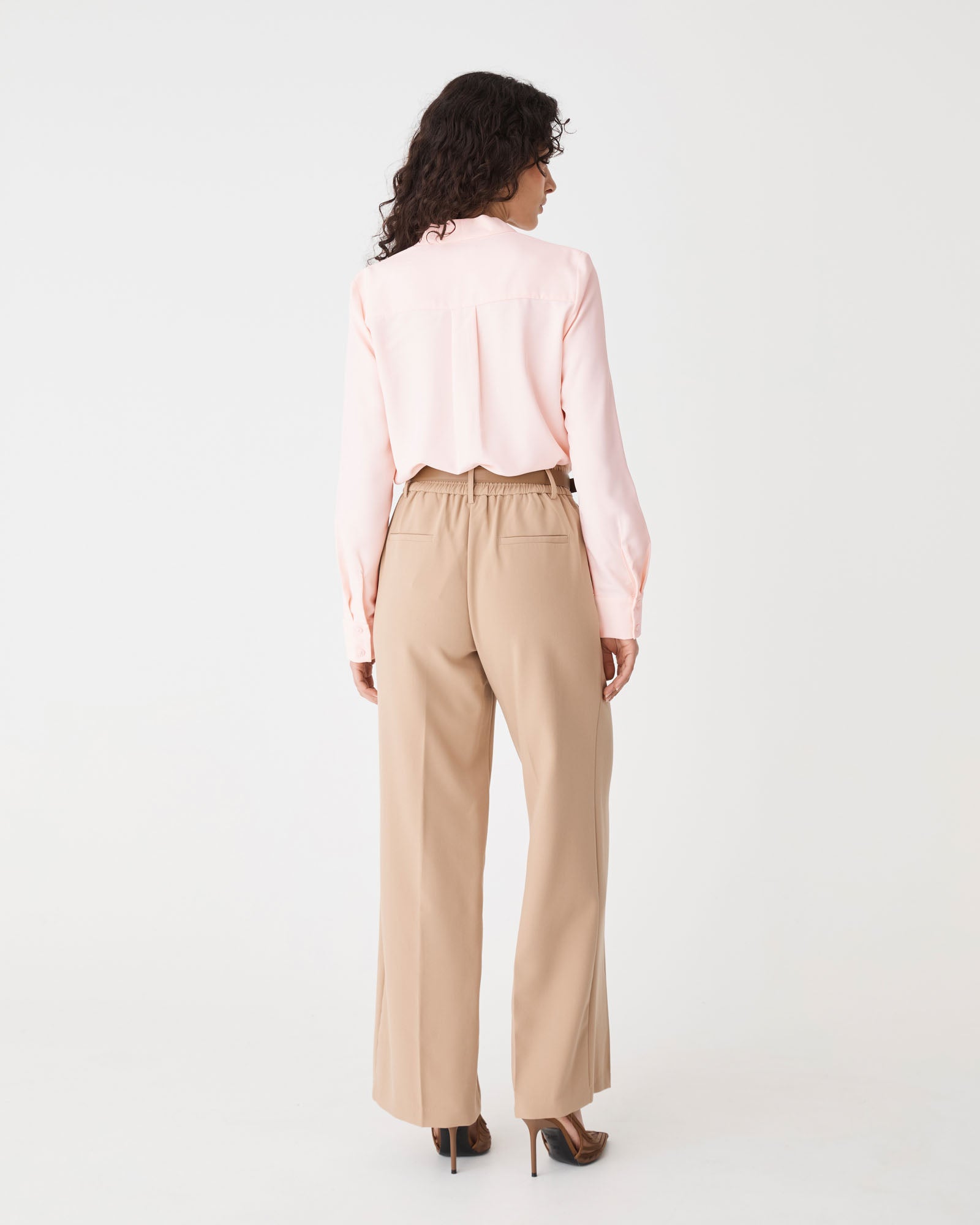 Claudia Pleat Neck Blouse