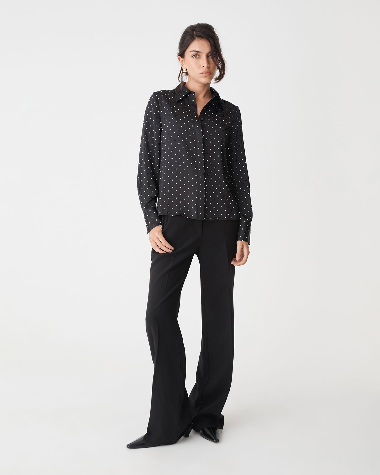 Courtney Satin Spot Shirt