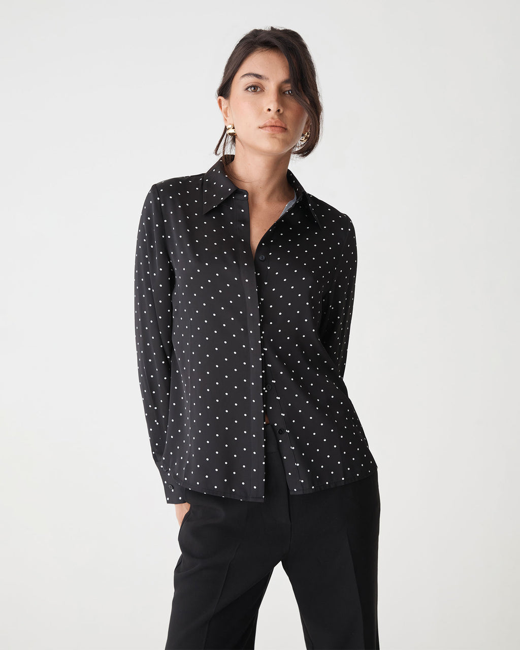 Courtney Satin Spot Shirt