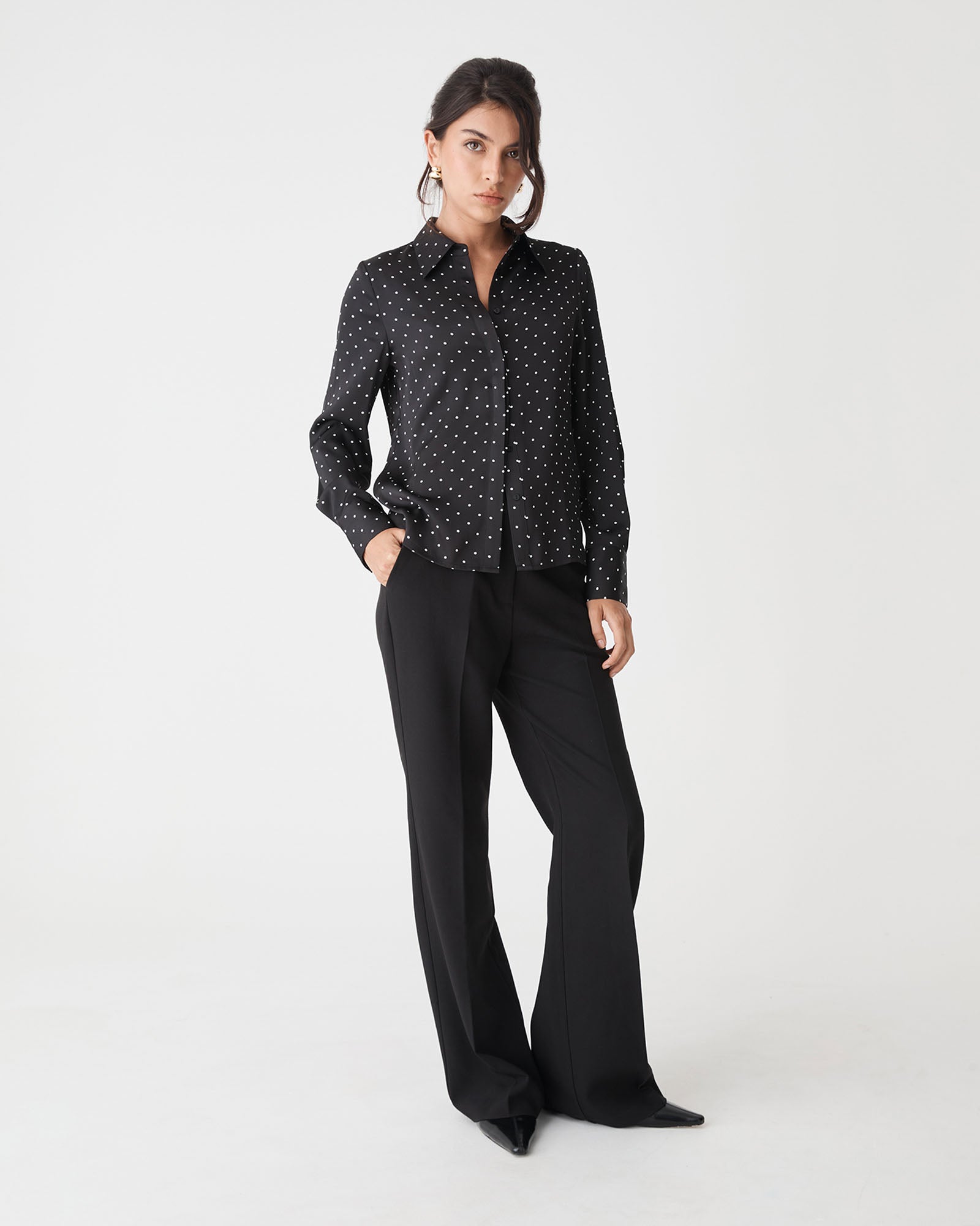 Courtney Satin Spot Shirt