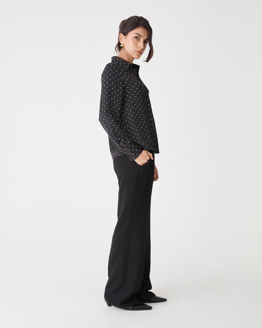 Courtney Satin Spot Shirt