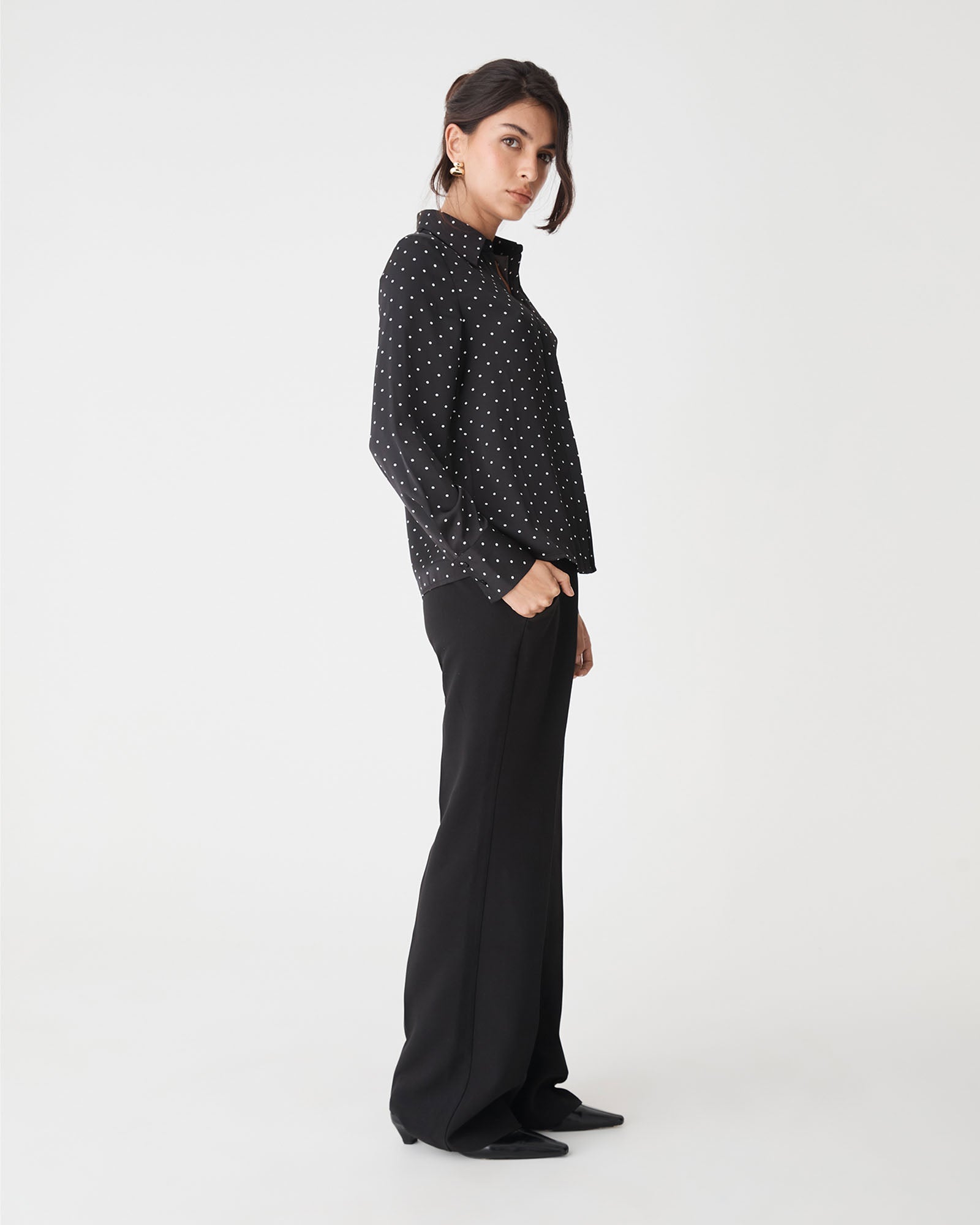 Courtney Satin Spot Shirt
