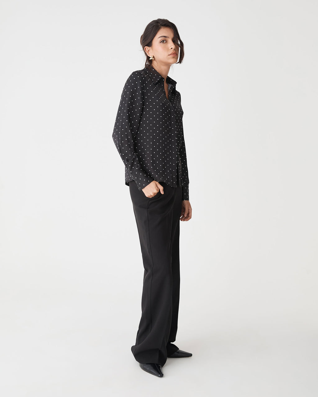 Courtney Satin Spot Shirt