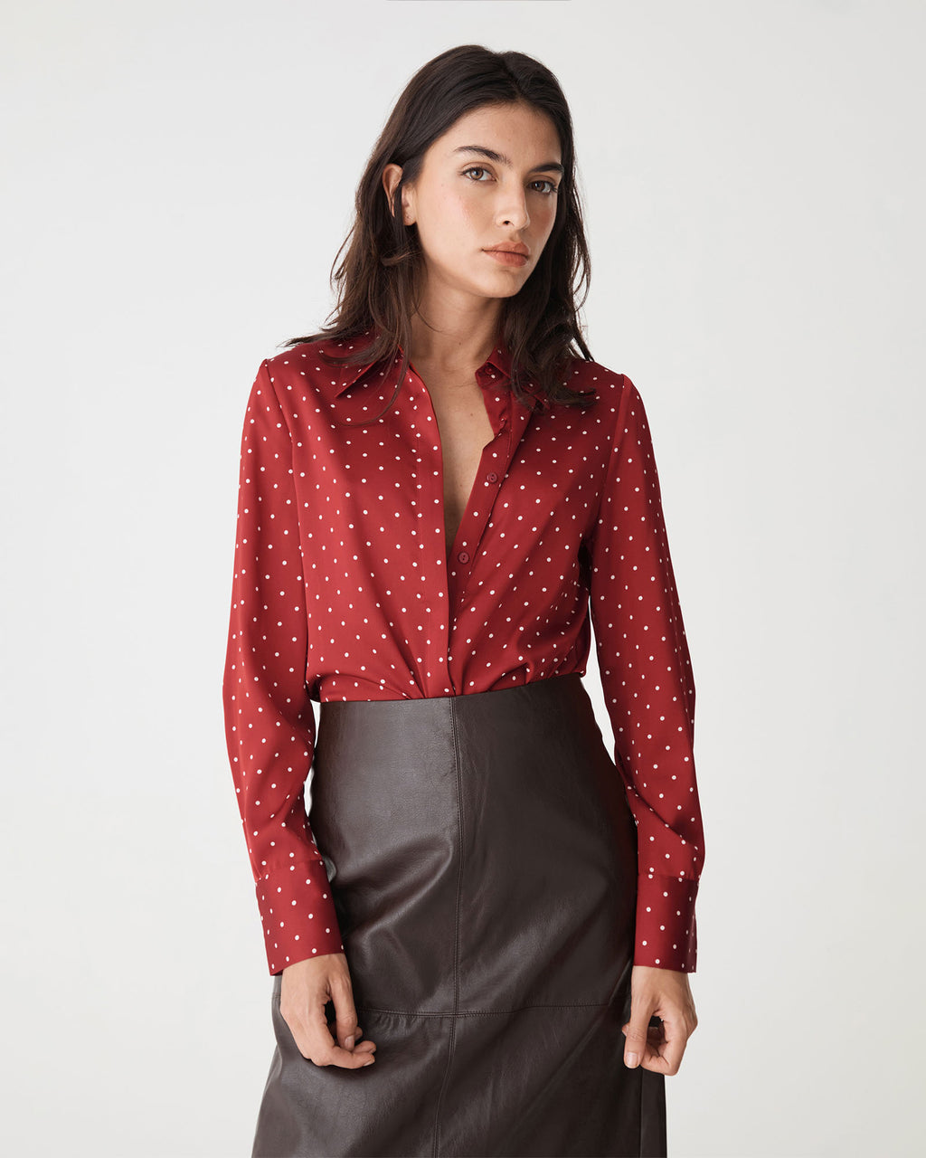 Courtney Satin Spot Shirt