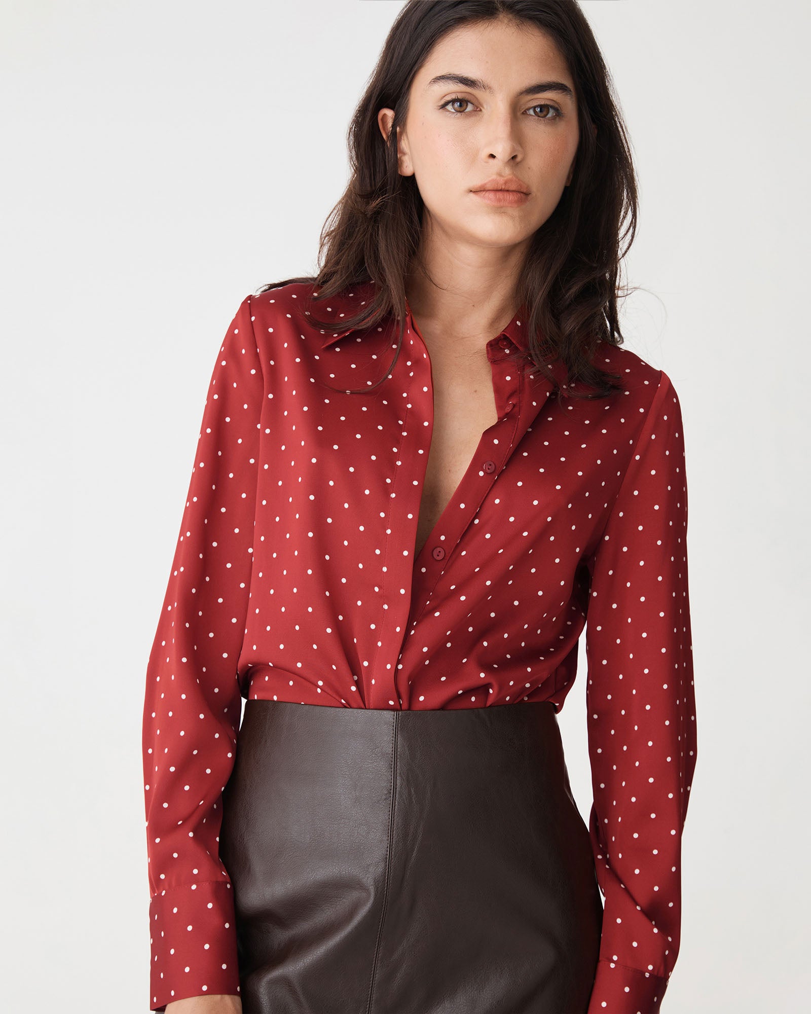 Courtney Satin Spot Shirt