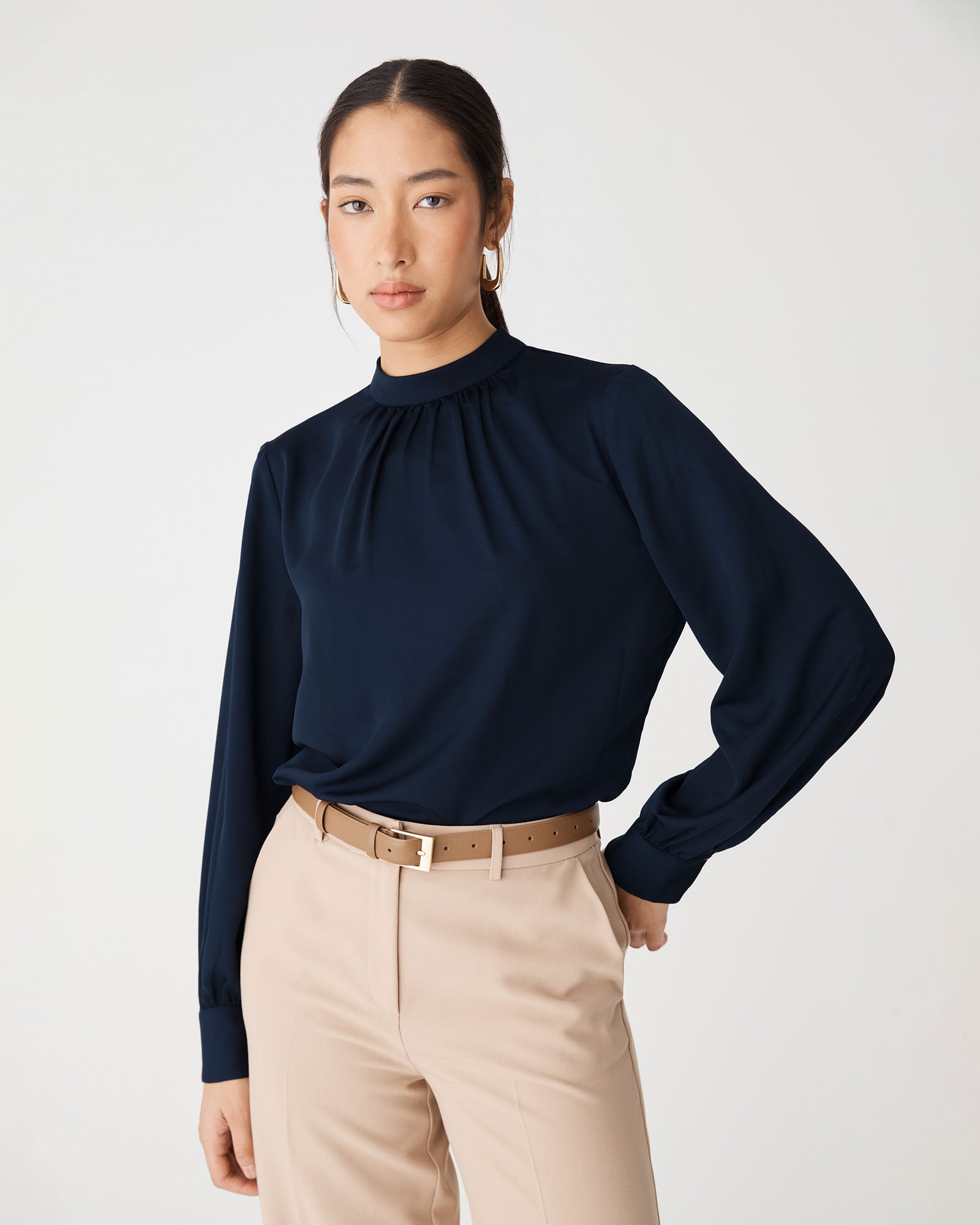 Celene Gathered Neck Top