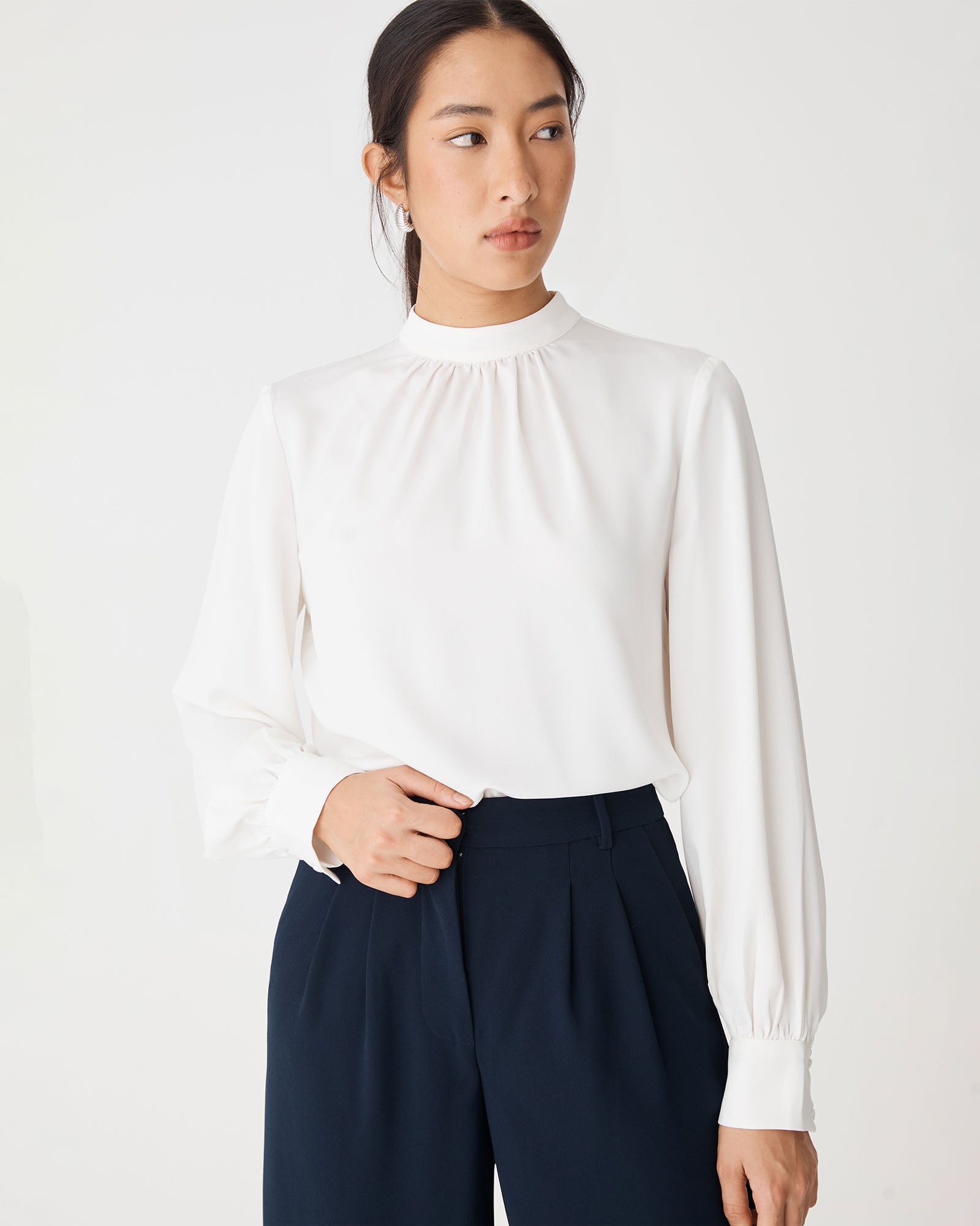 Celene Gathered Neck Top