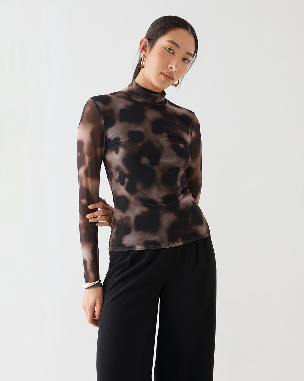 Savanna Printed Mesh Top