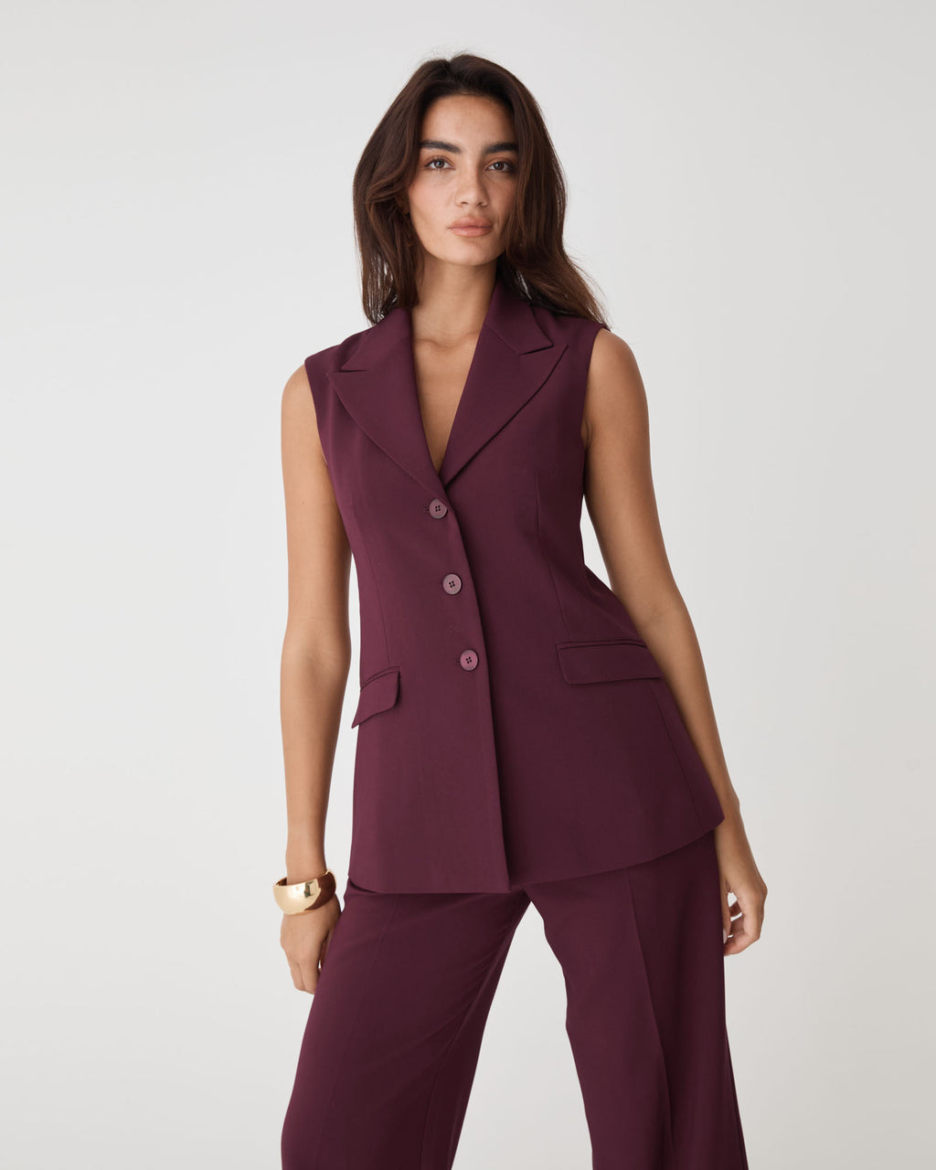 Nikki Long Collared Vest