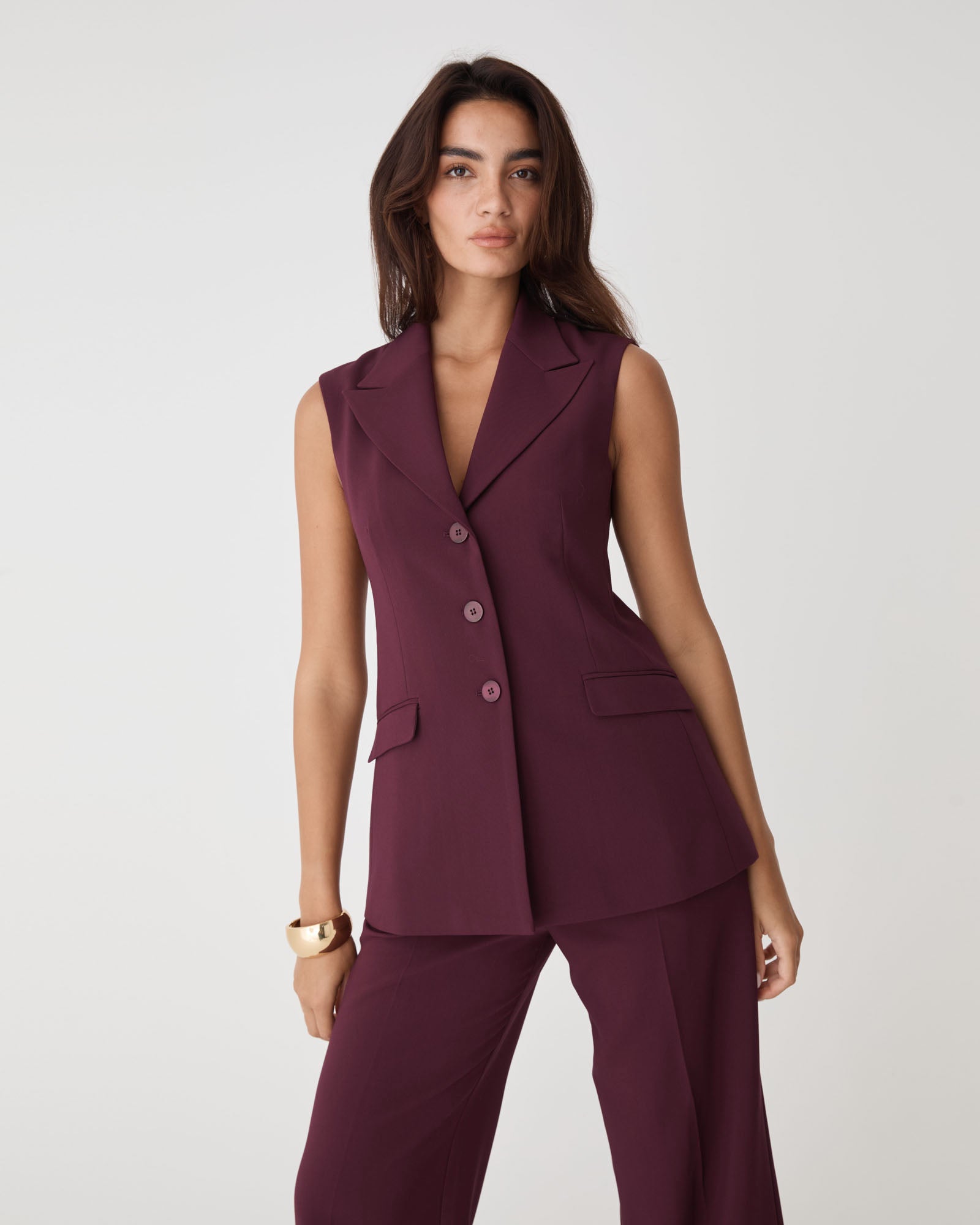 Nikki Long Collared Vest