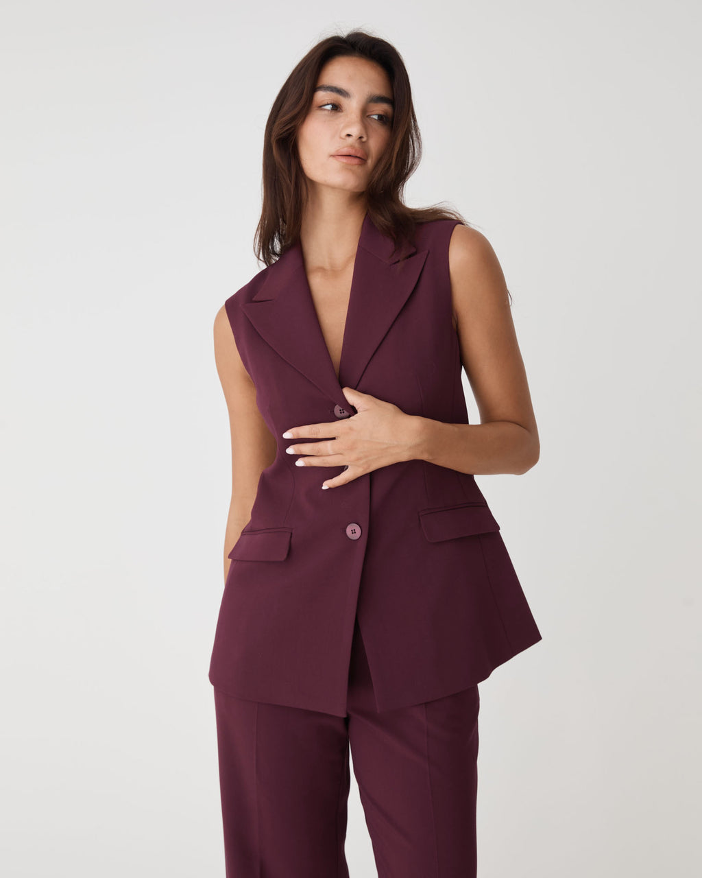 Nikki Long Collared Vest