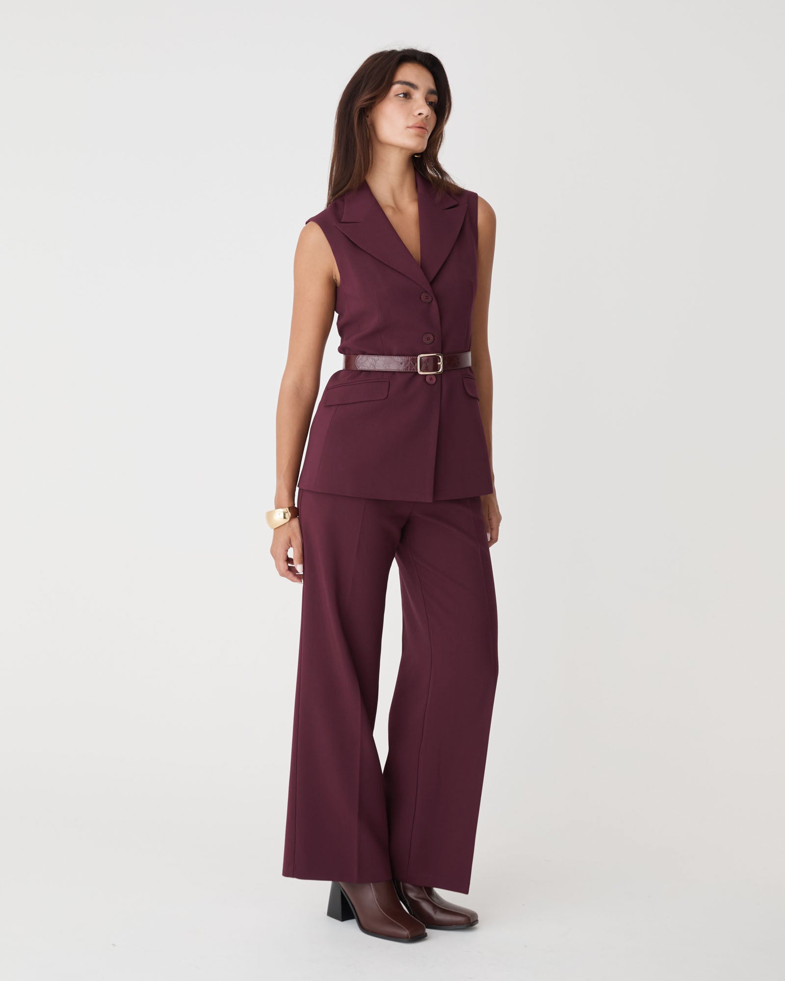 Nikki Long Collared Vest