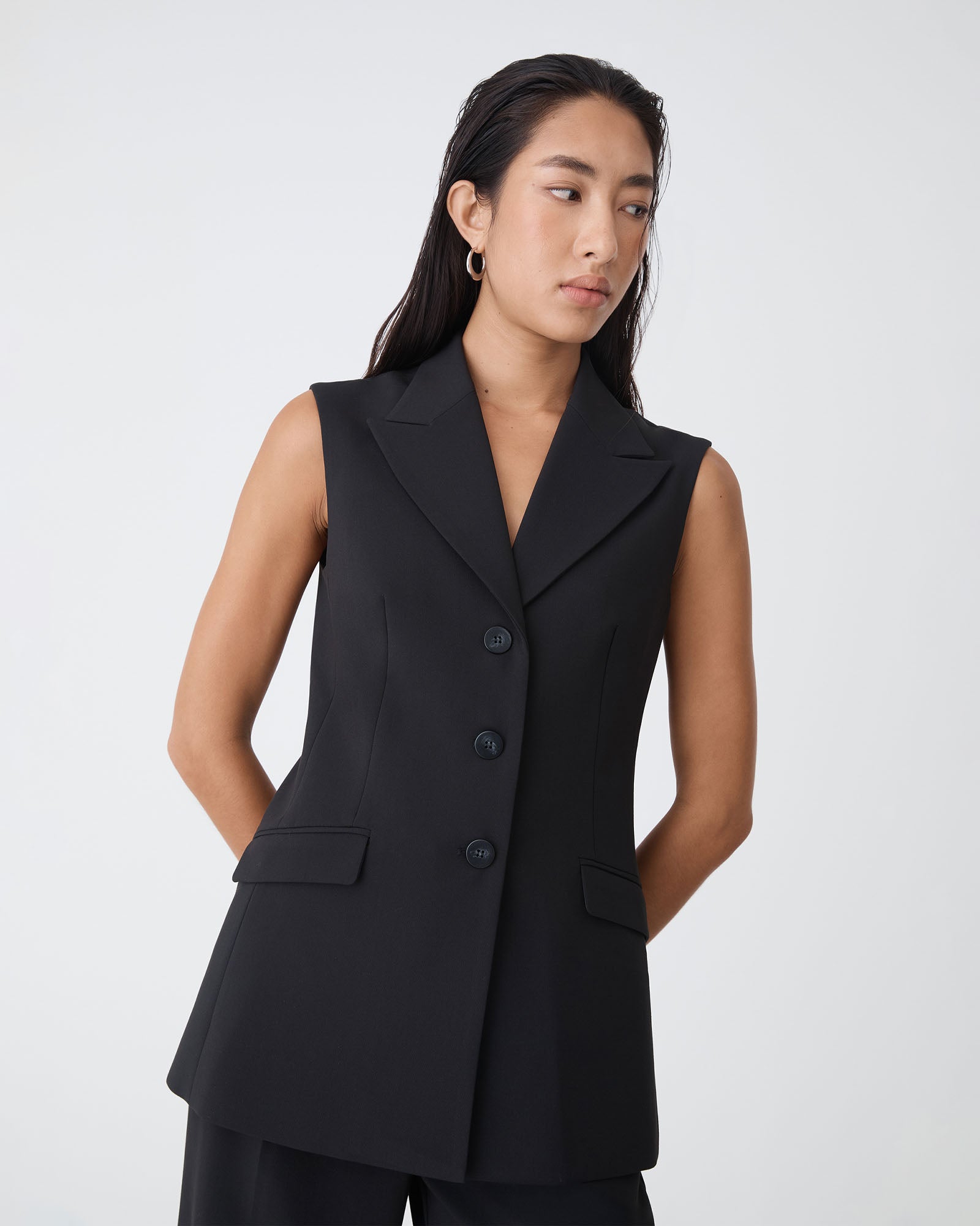 Nikki Long Collared Vest