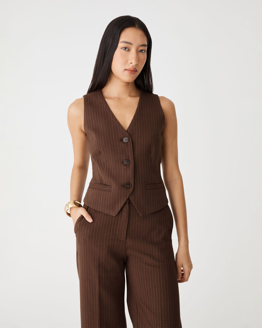 Zara Pinstripe Vest
