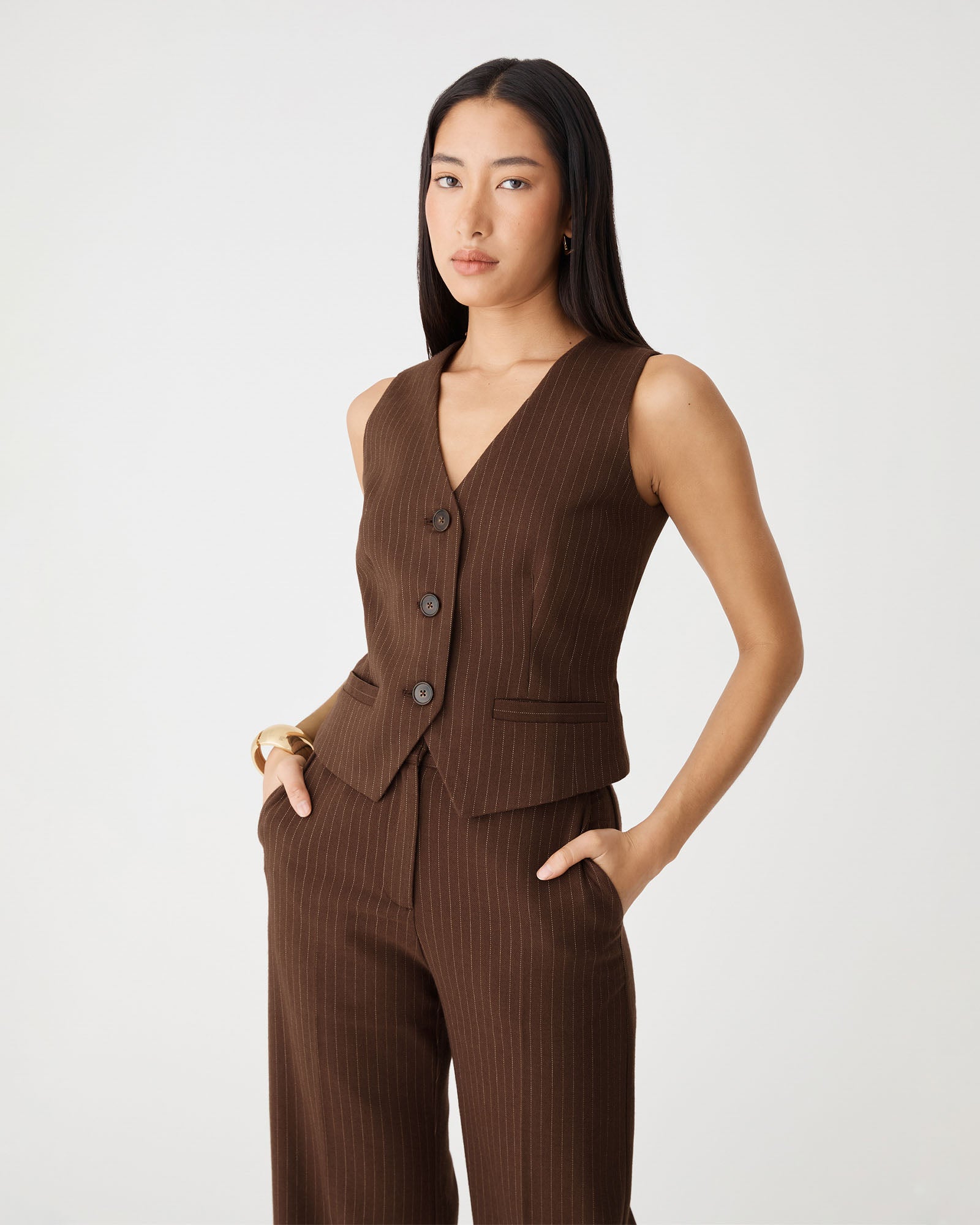 Zara Pinstripe Vest
