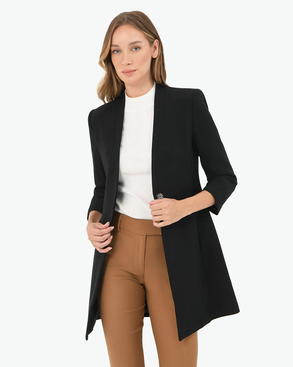 Chanelle Collarless Coat