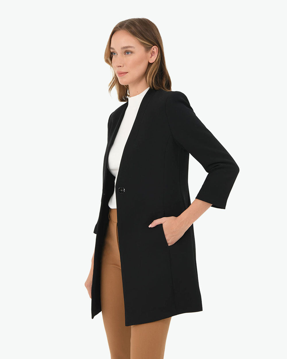 Chanelle Collarless Coat