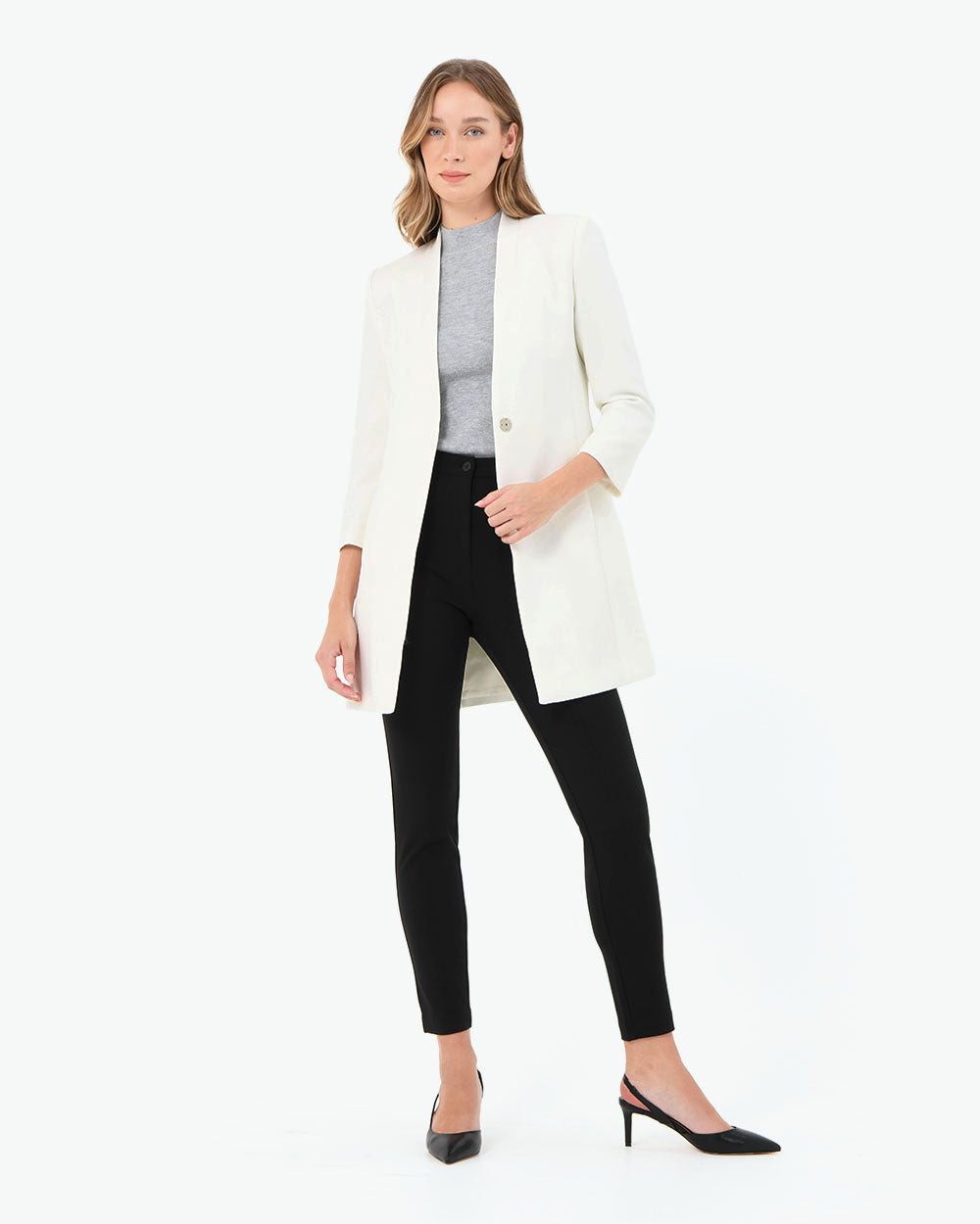Chanelle Collarless Coat