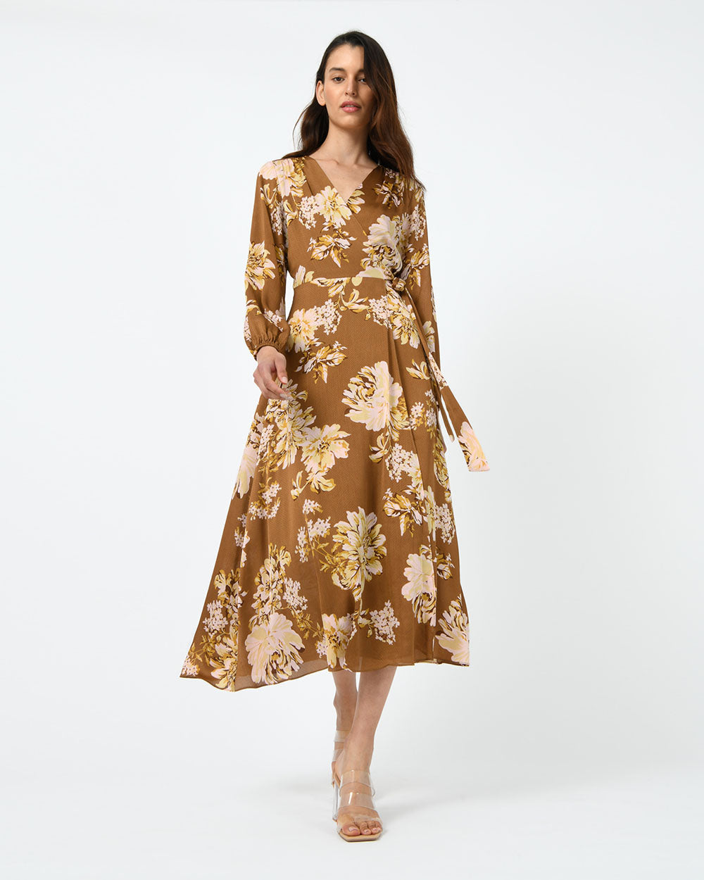 Athens Floral Dobby Maxi Dress