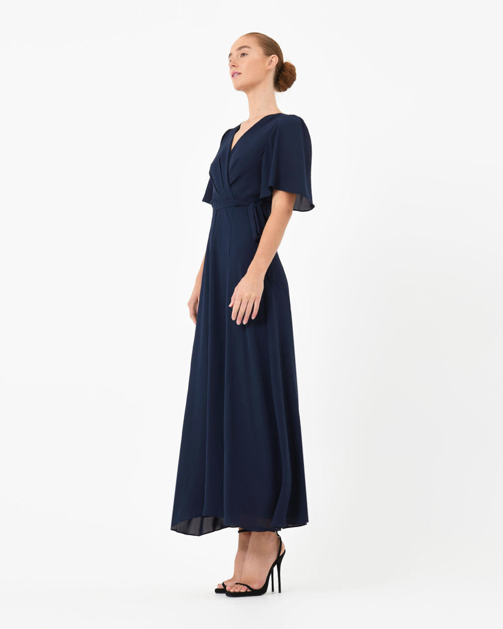 Cannes Draped Sleeve Dress