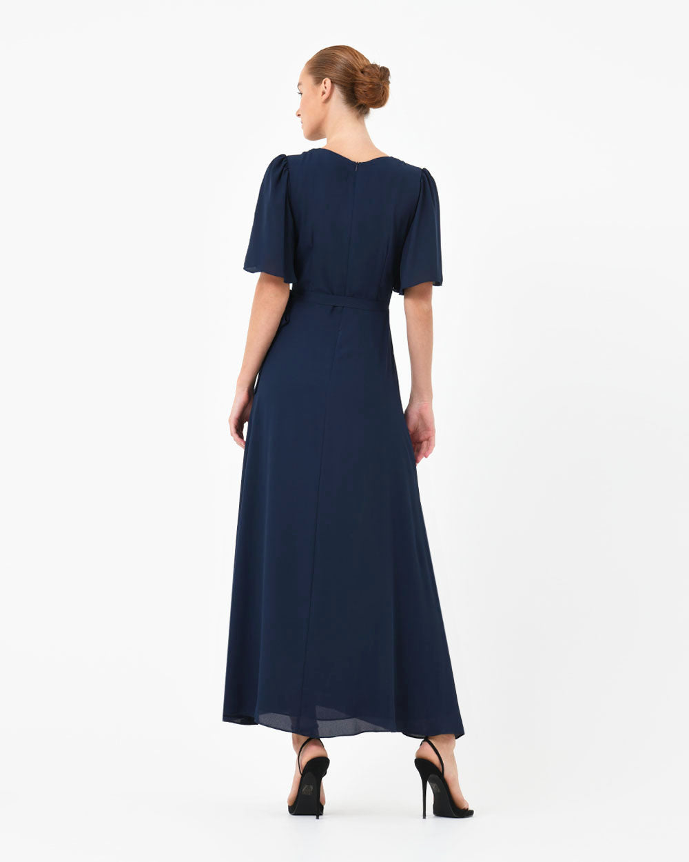 Cannes Draped Sleeve Dress