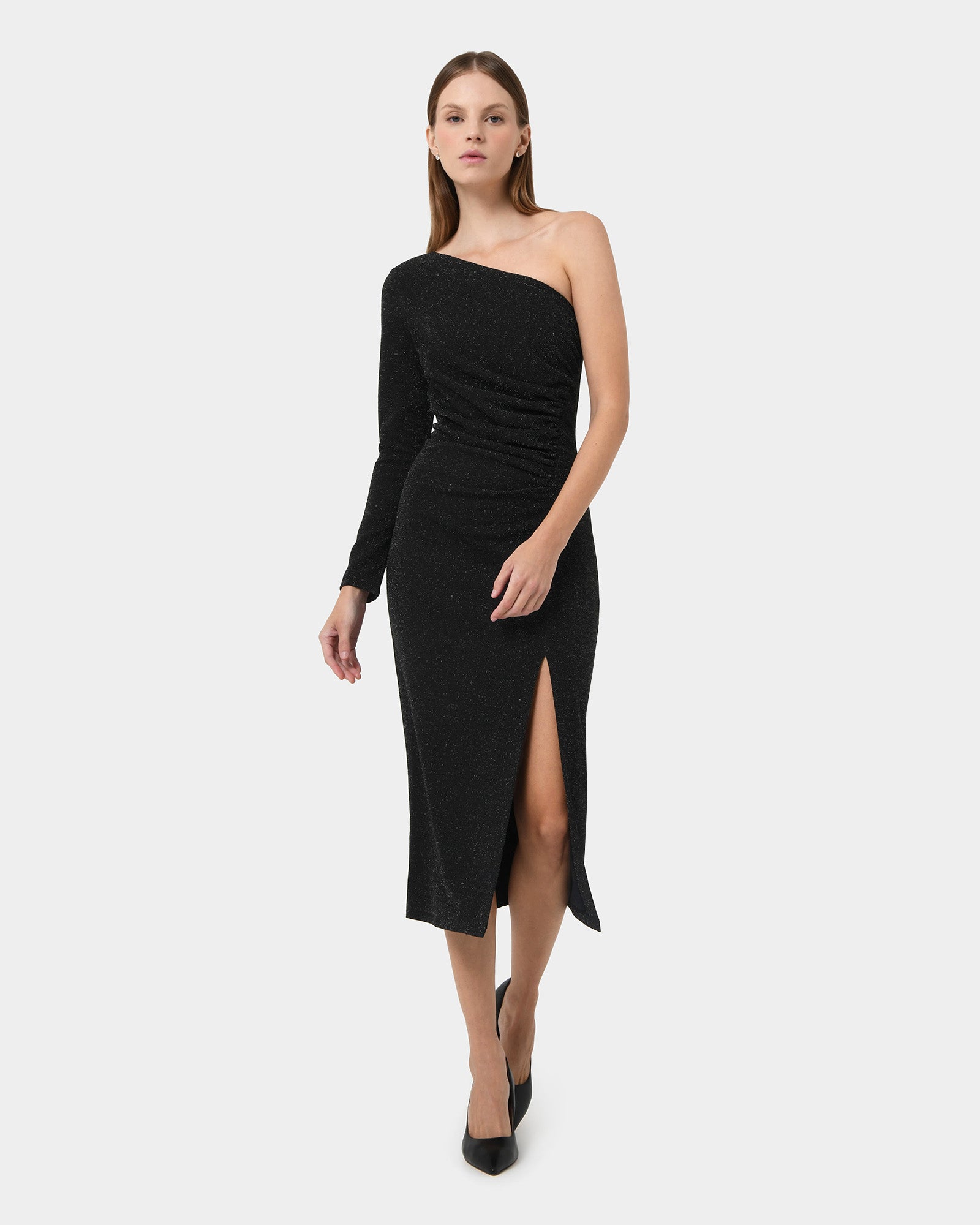 Maris Assymetric Glitter Dress