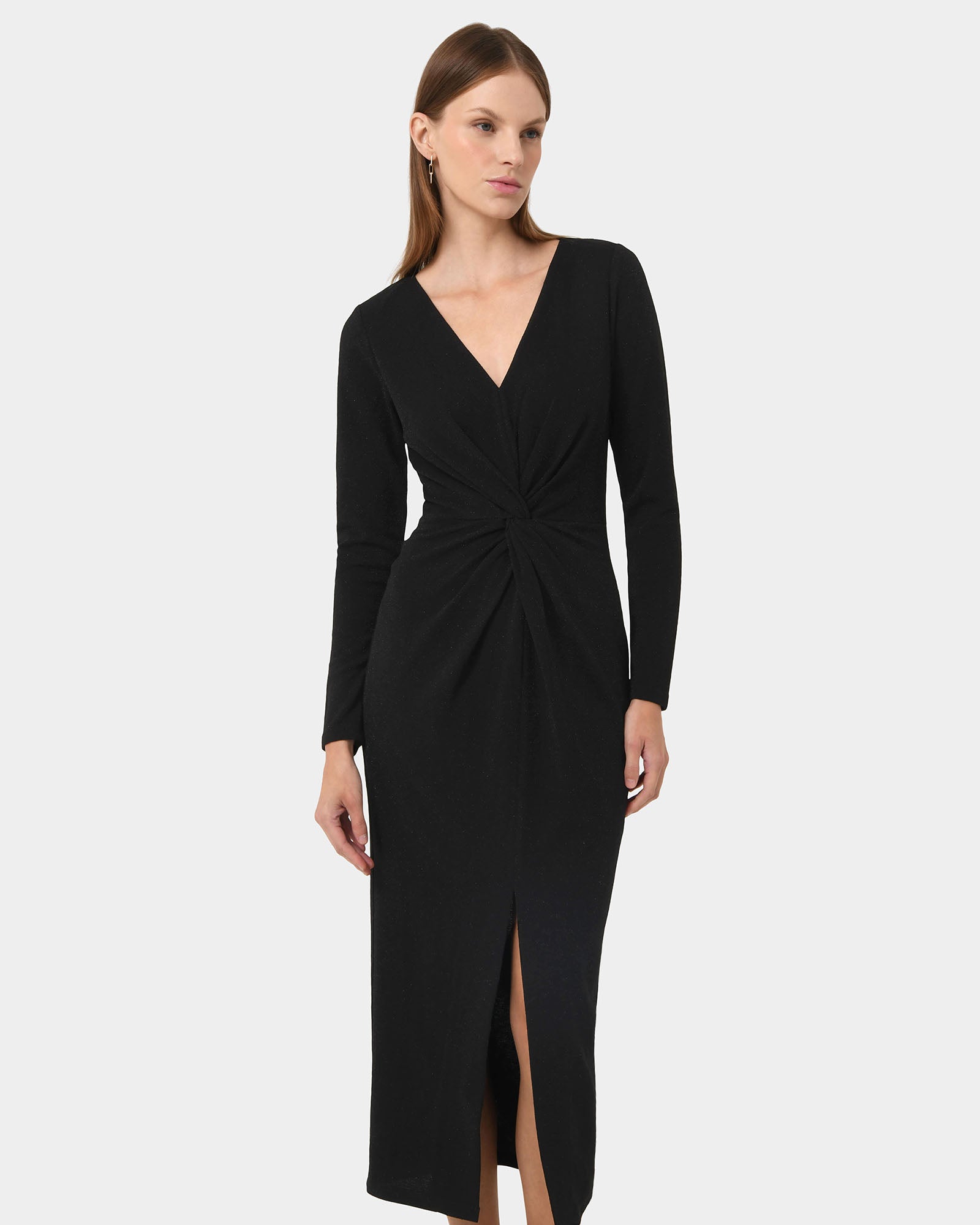 Giada Twist Knit Glitter Dress