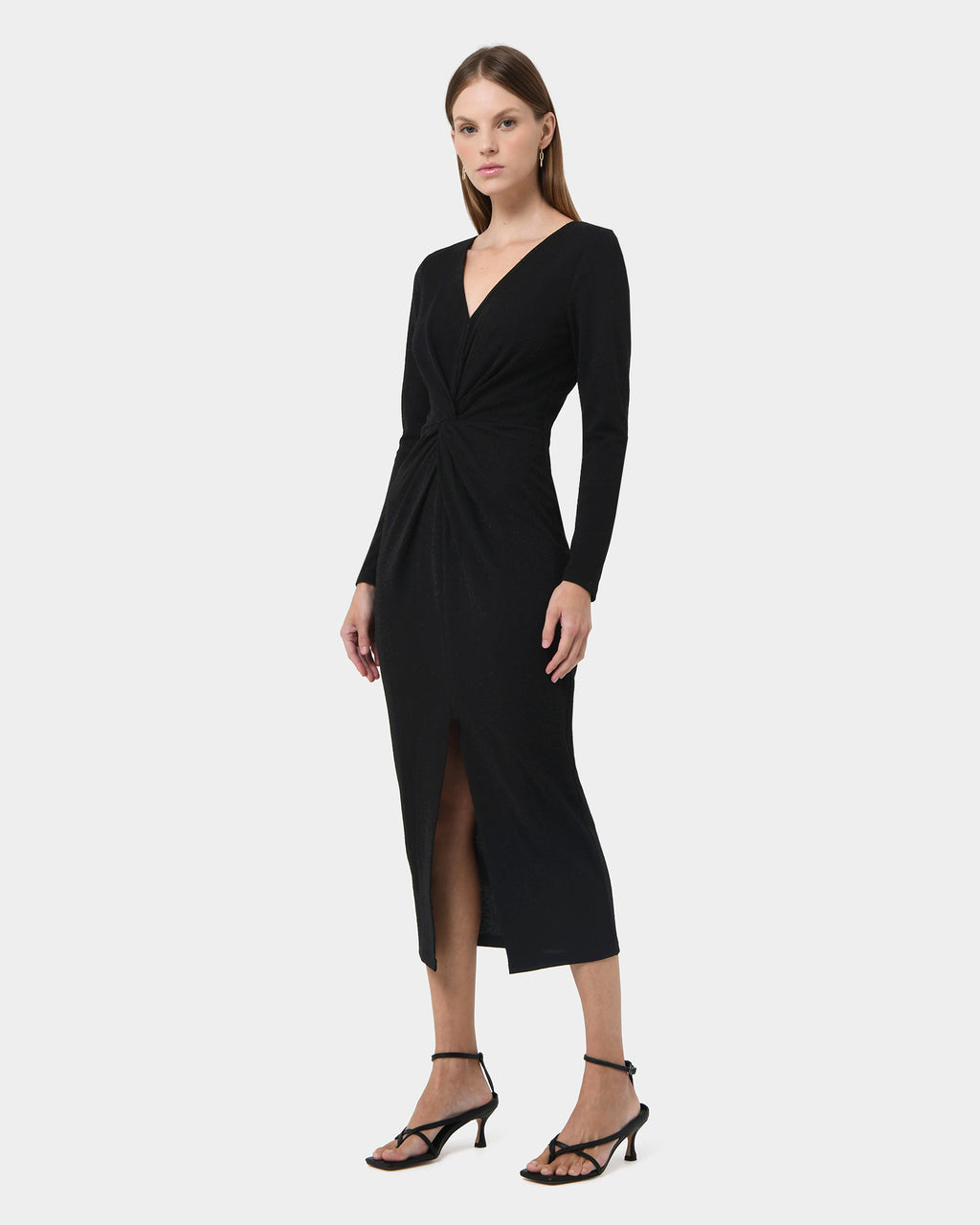 Giada Twist Knit Glitter Dress