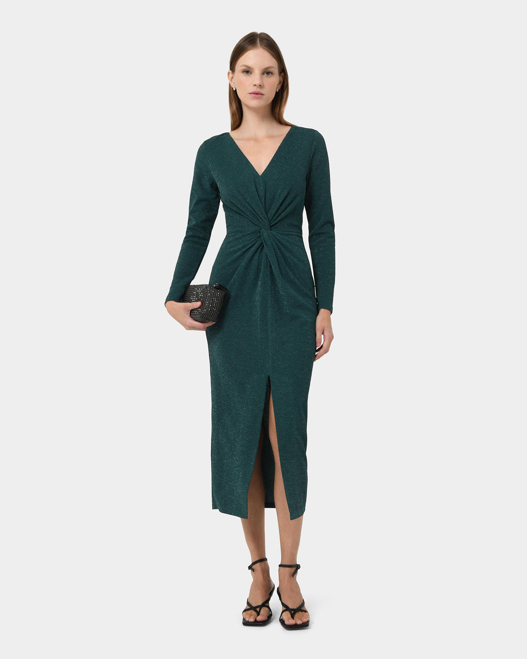 Giada Twist Knit Glitter Dress