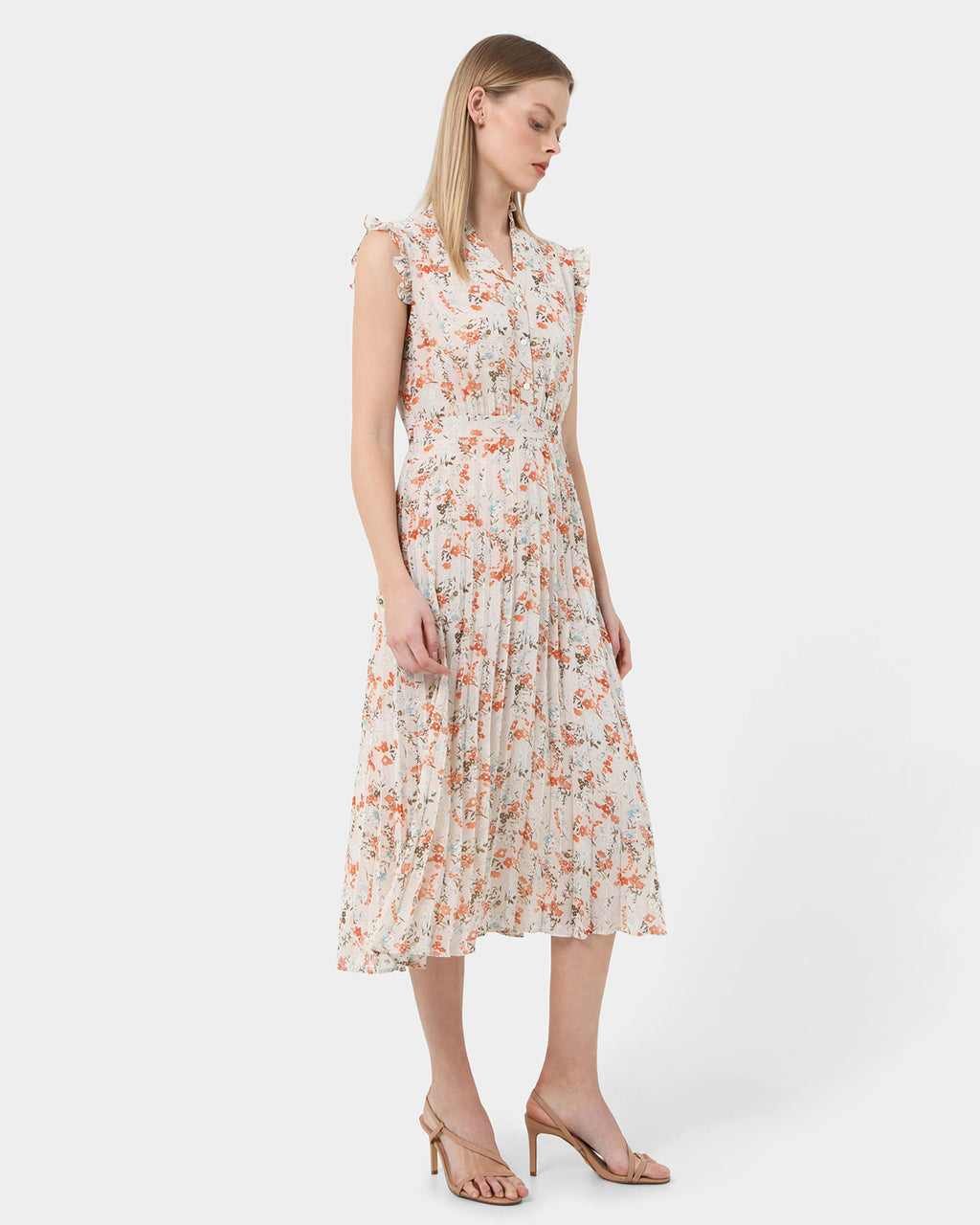 Katia Frill Sleeve Midi Dress