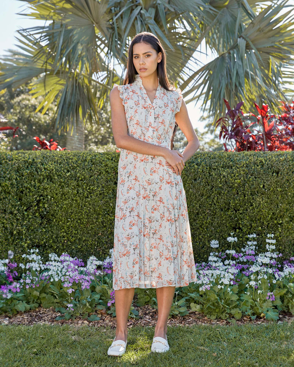 Katia Frill Sleeve Midi Dress