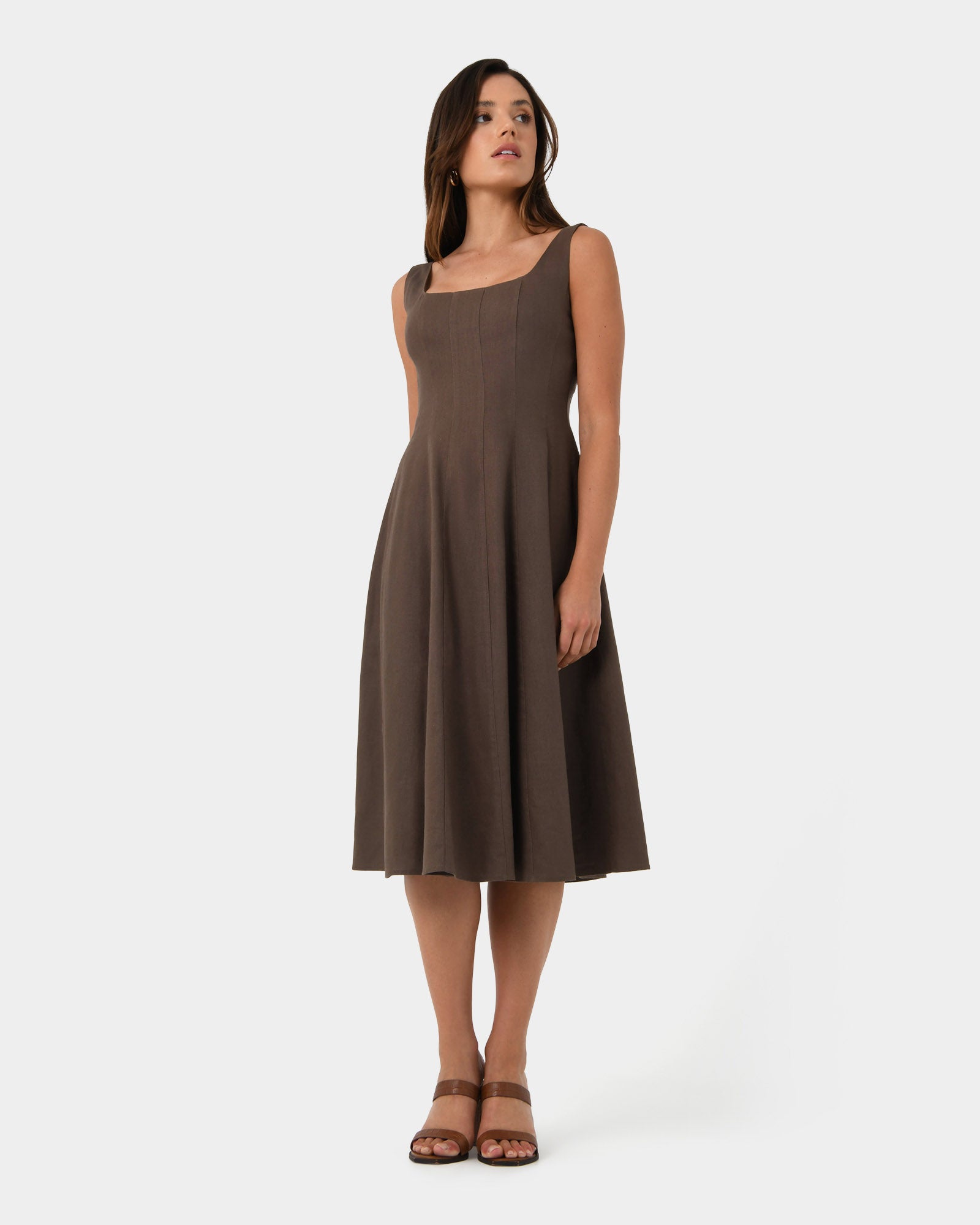 Saira Linen A-line Dress