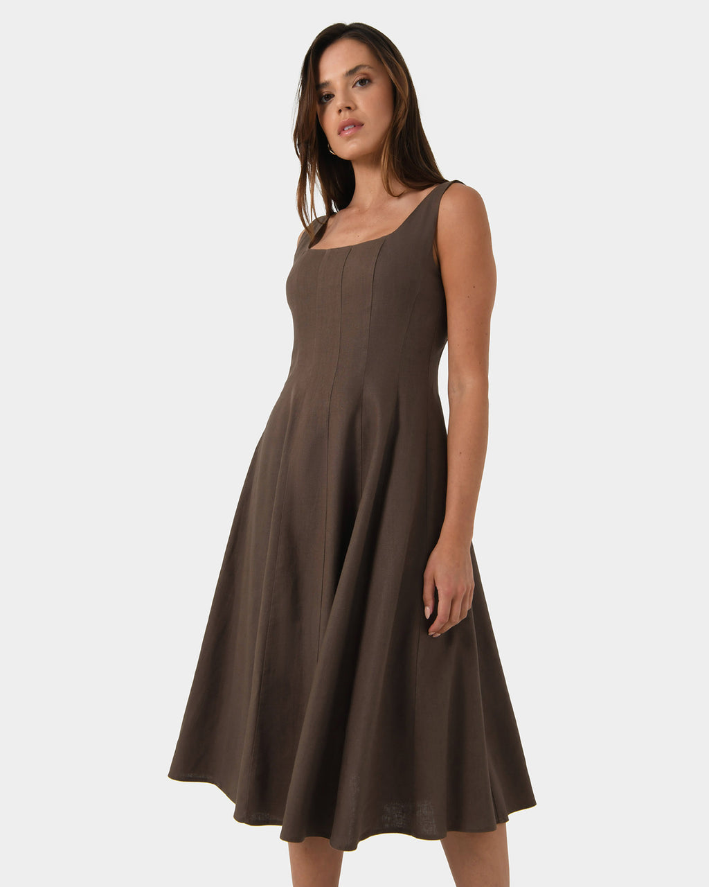 Saira Linen A-line Dress
