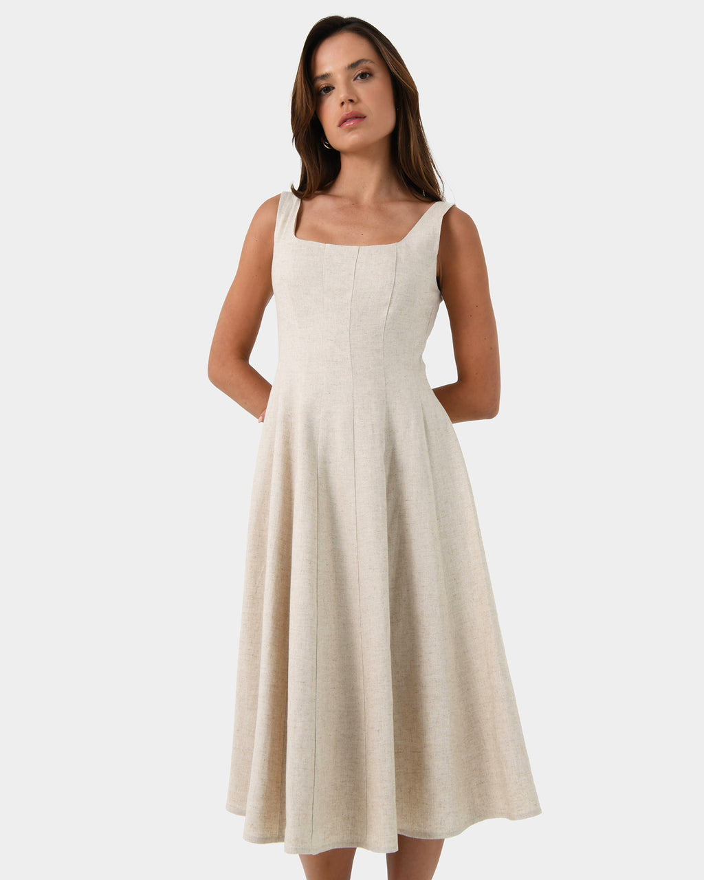Saira Linen A-line Dress