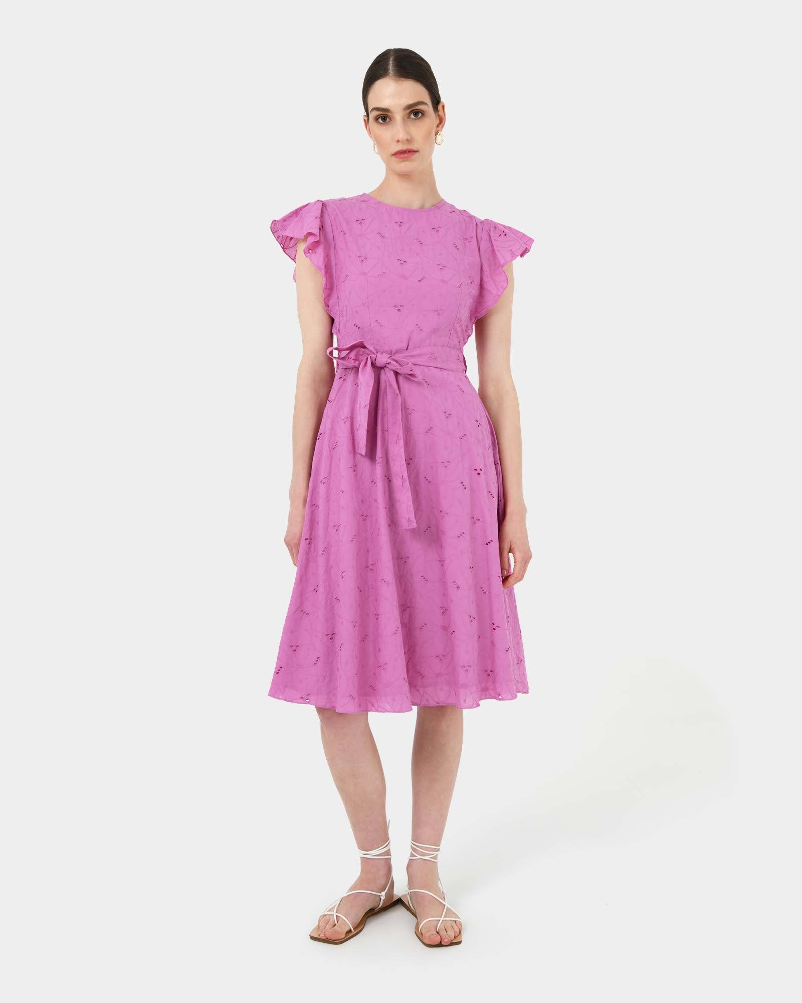 Kavya Tie-Waist Cotton Dress