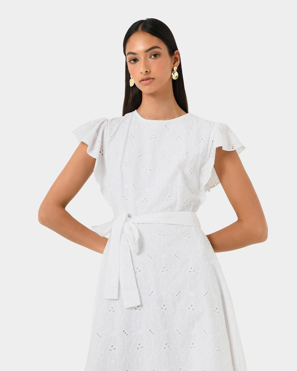 Kavya Tie-Waist Cotton Dress