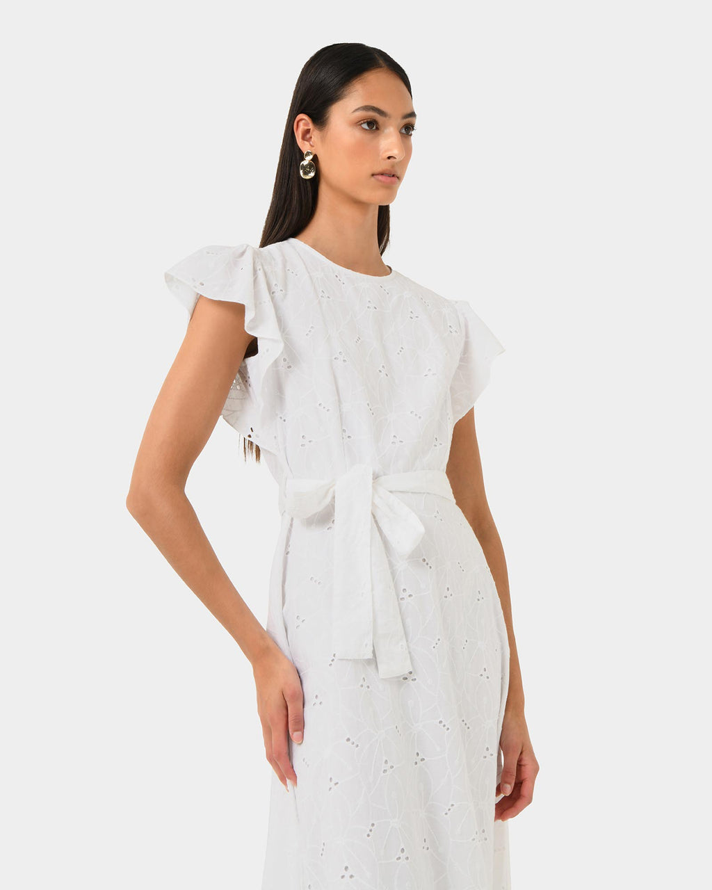 Kavya Tie-Waist Cotton Dress