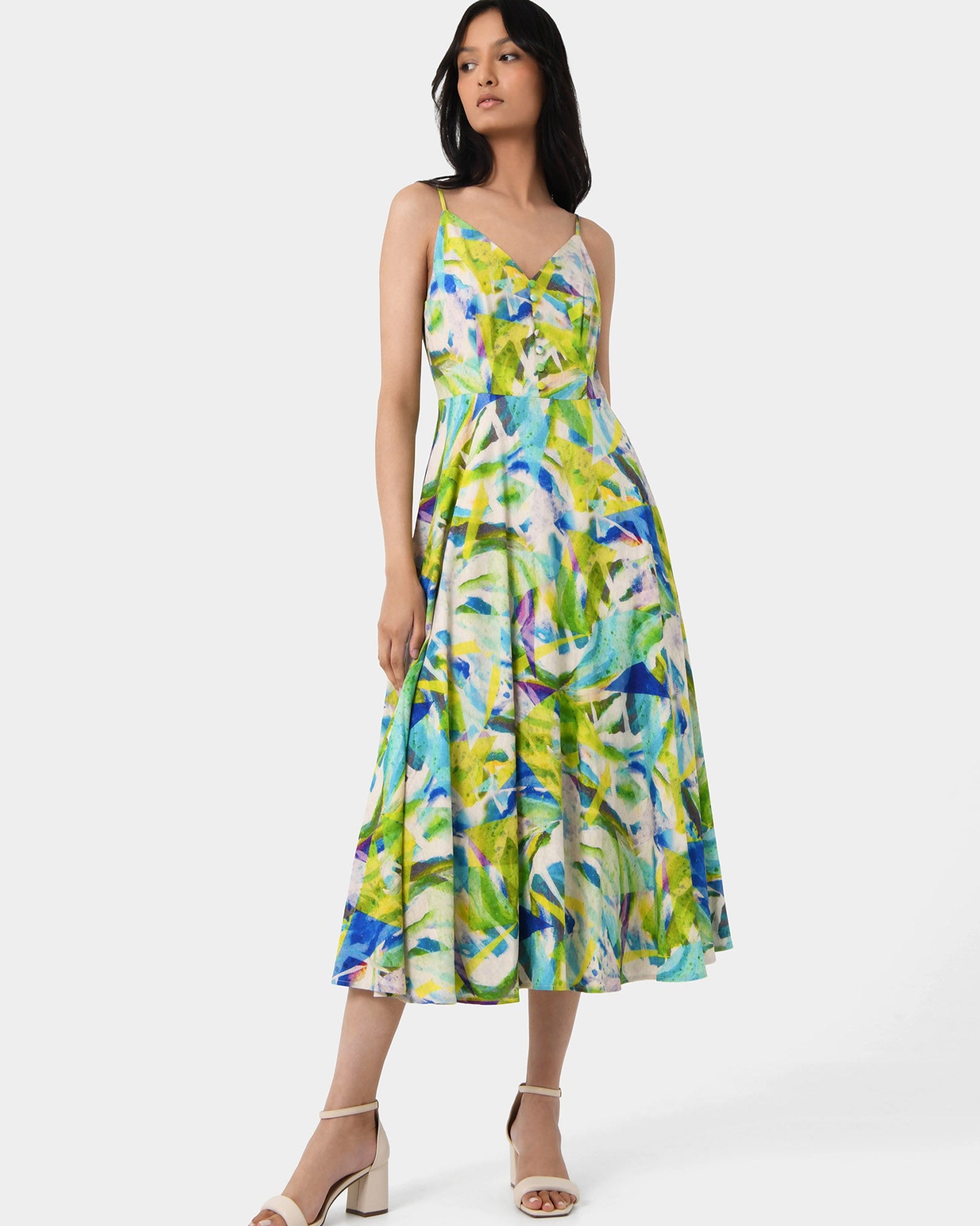 Melia Linen-Blend  Dress