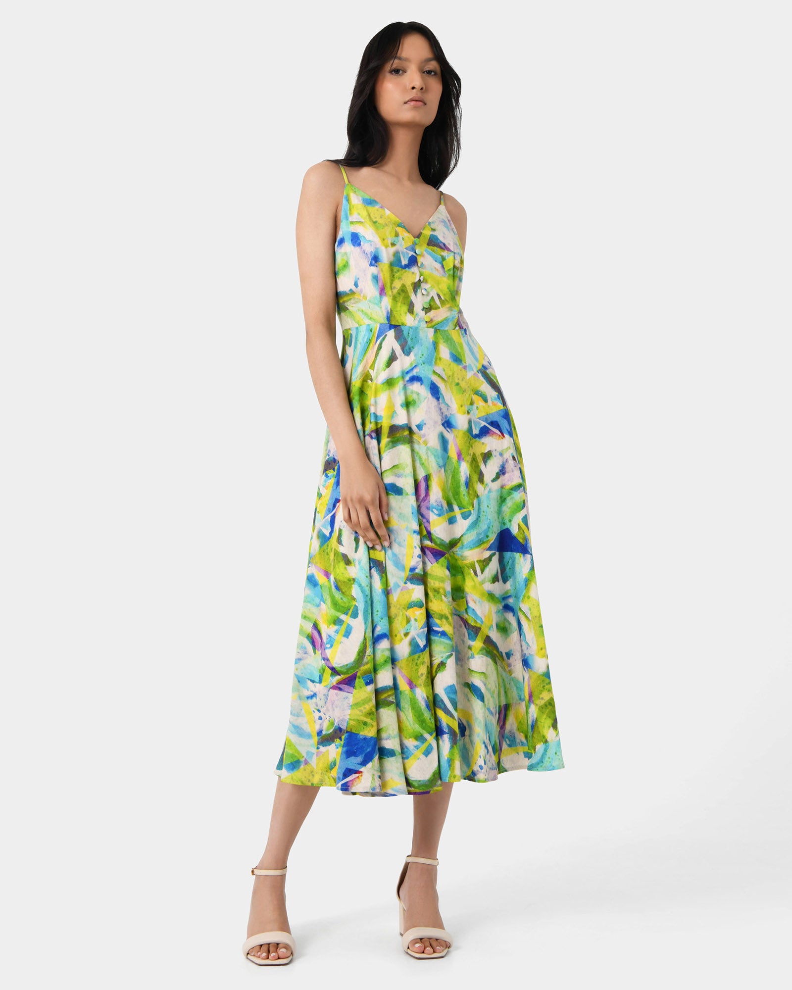 Melia Linen-Blend  Dress